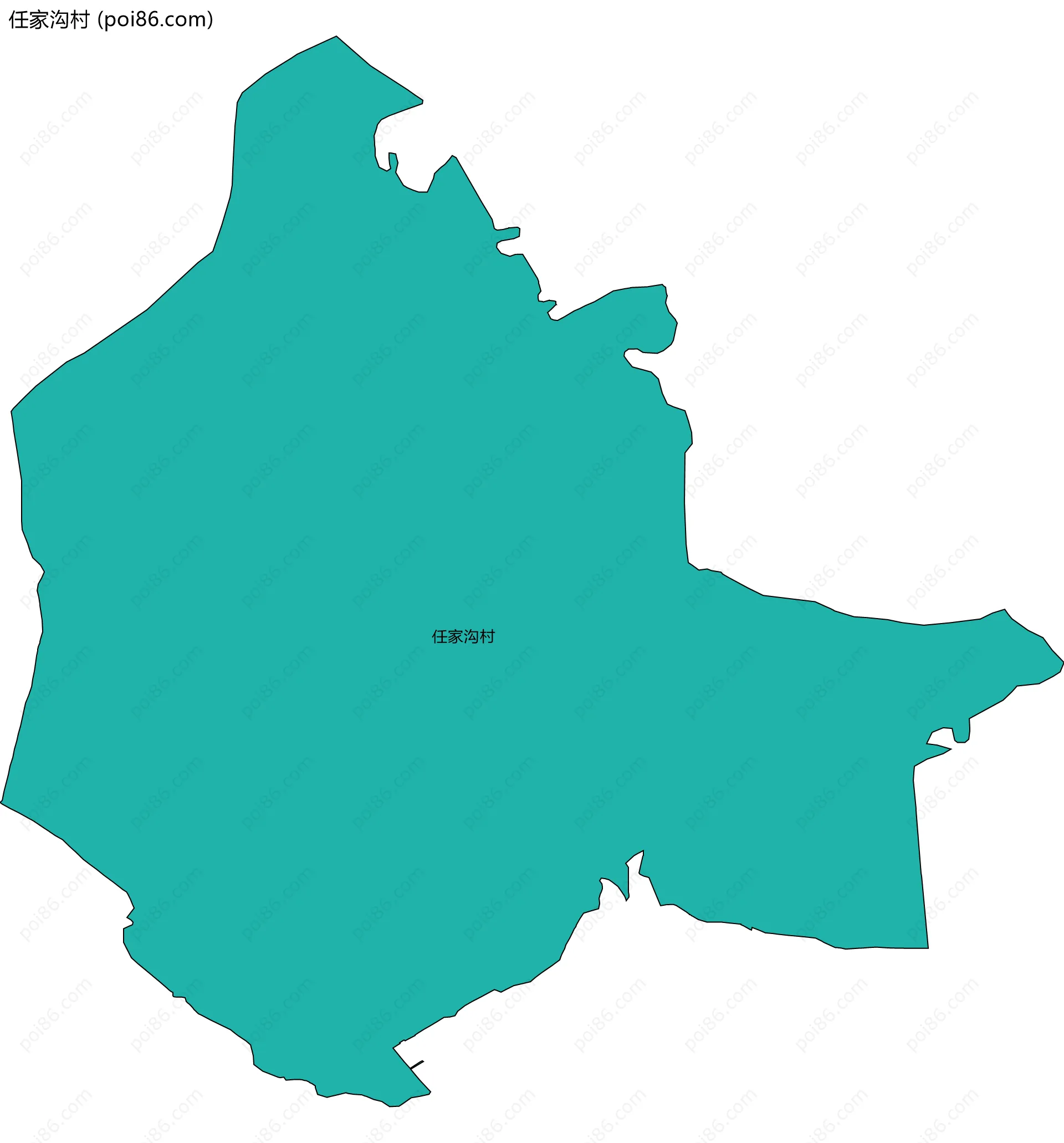 任家沟村边界地图