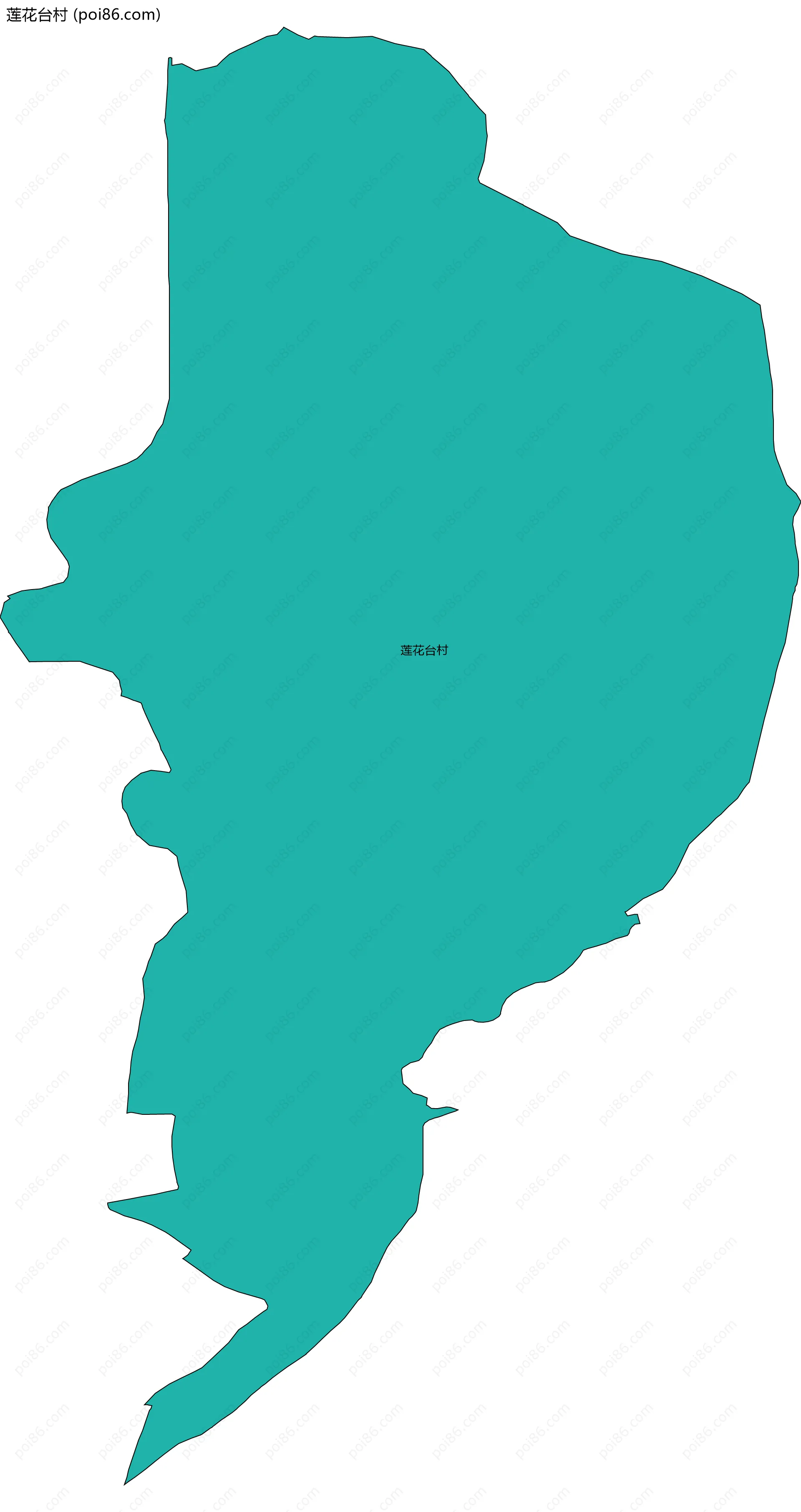 莲花台村边界地图