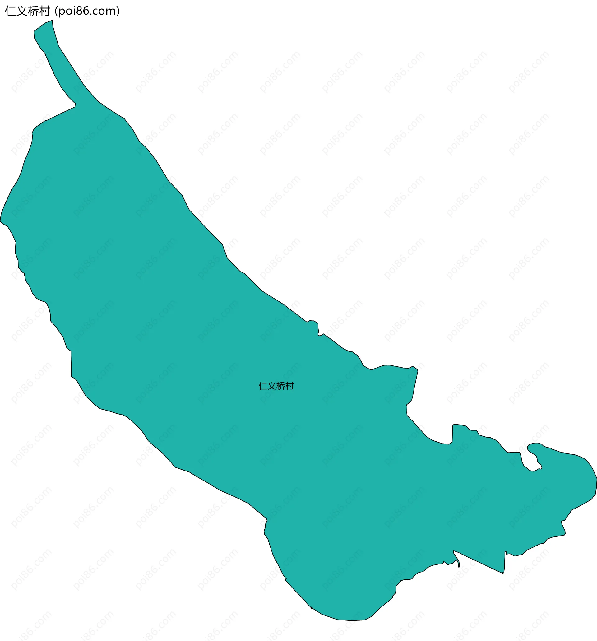 仁义桥村边界地图