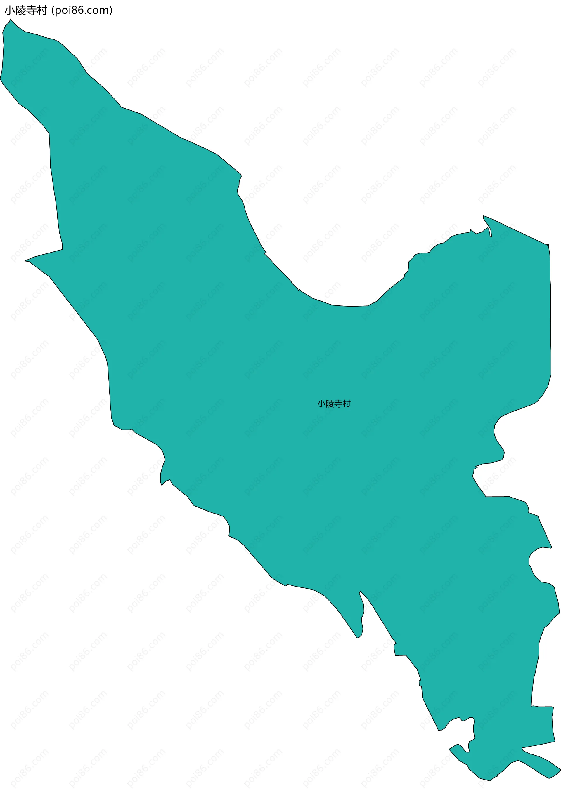 小陵寺村边界地图