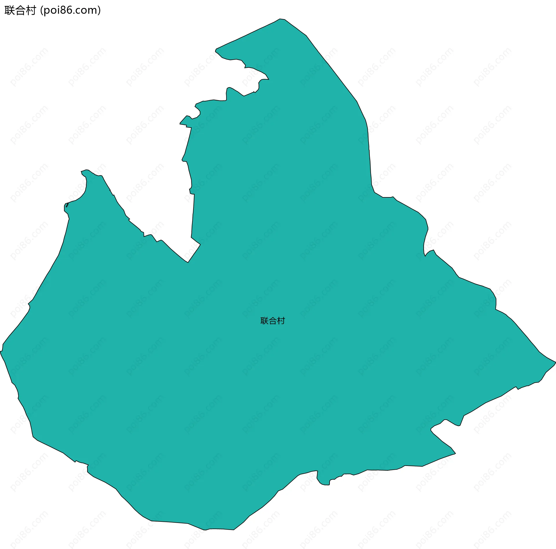 联合村边界地图