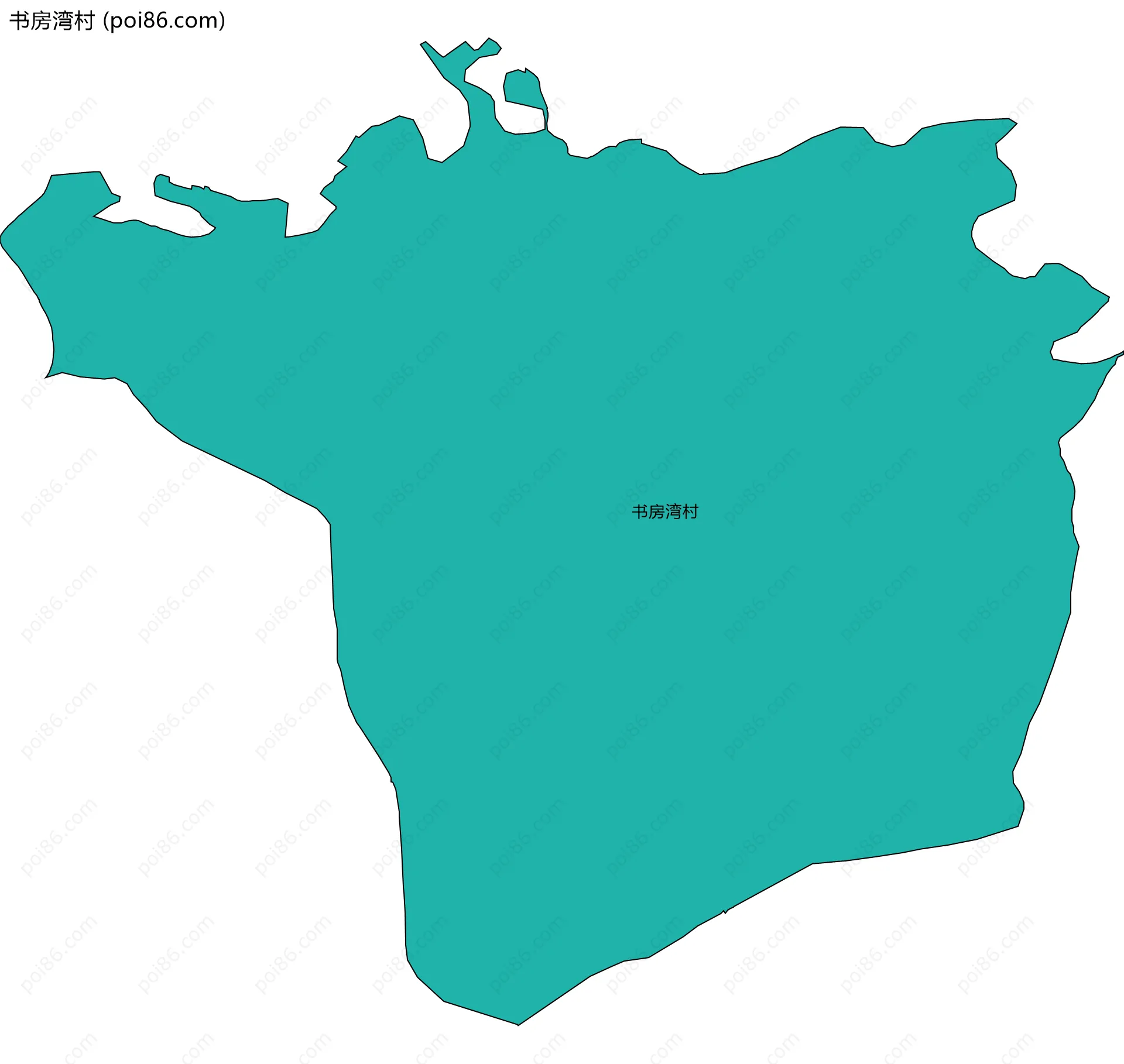 书房湾村边界地图