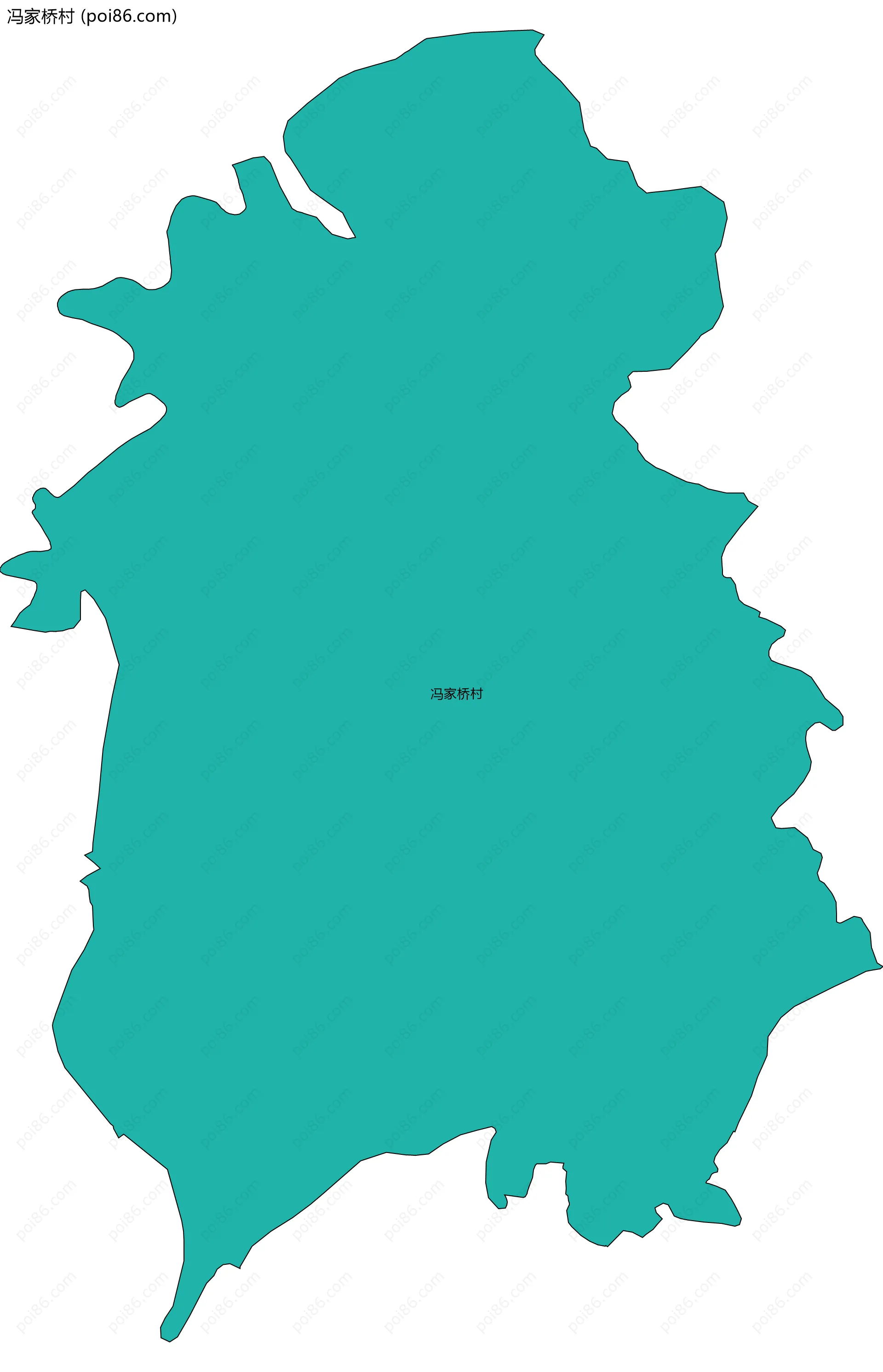 冯家桥村边界地图