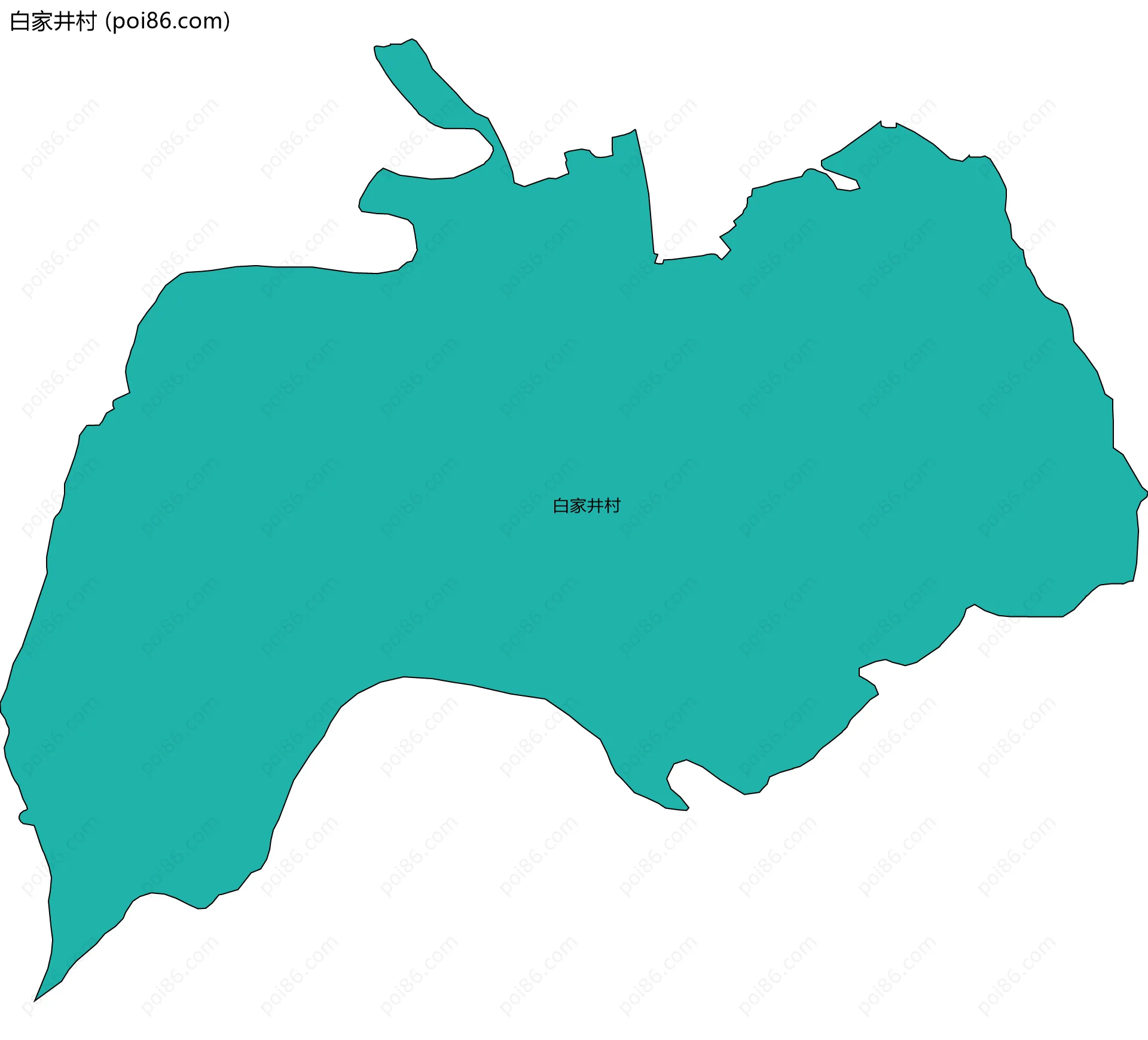 白家井村边界地图