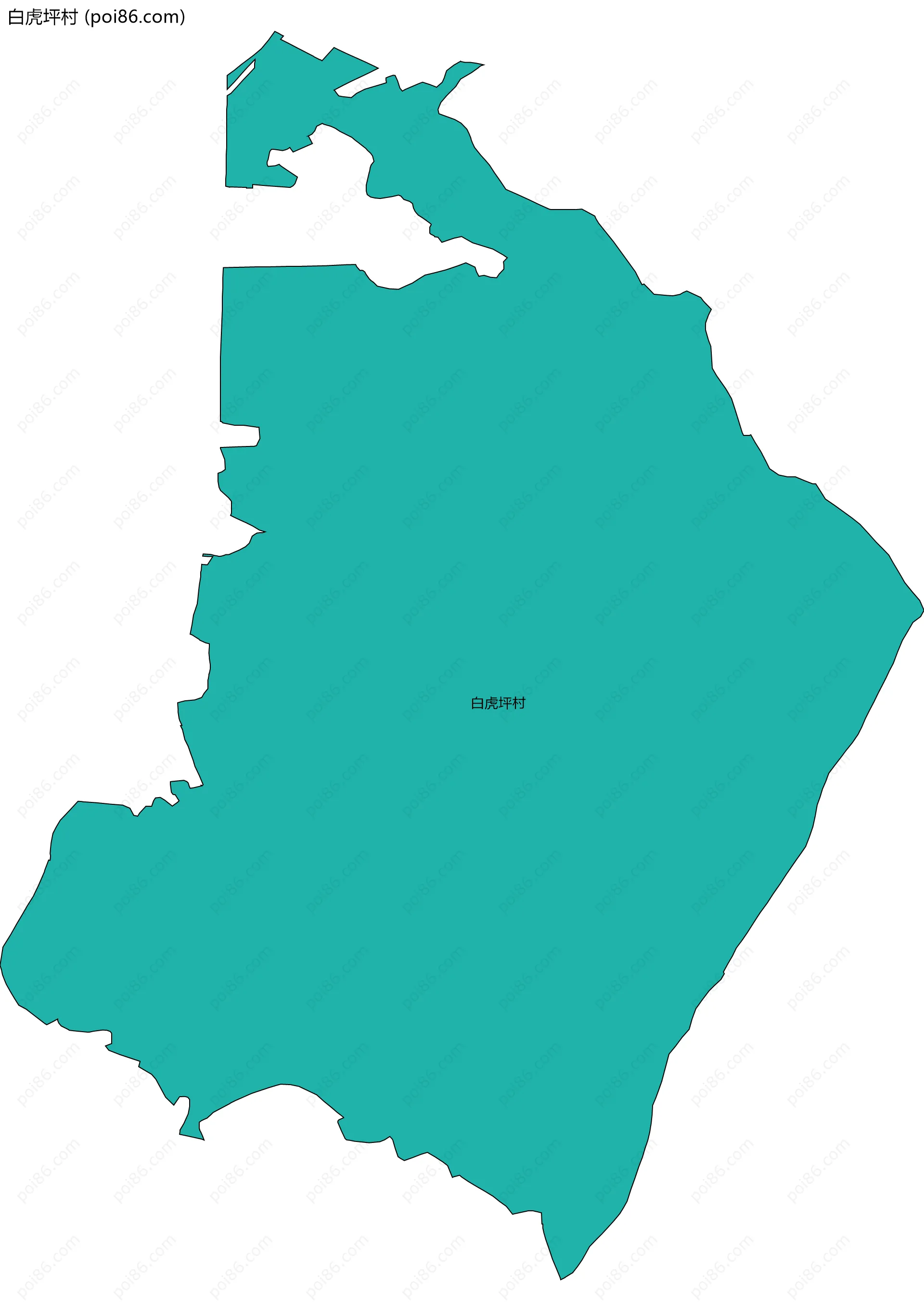 白虎坪村边界地图