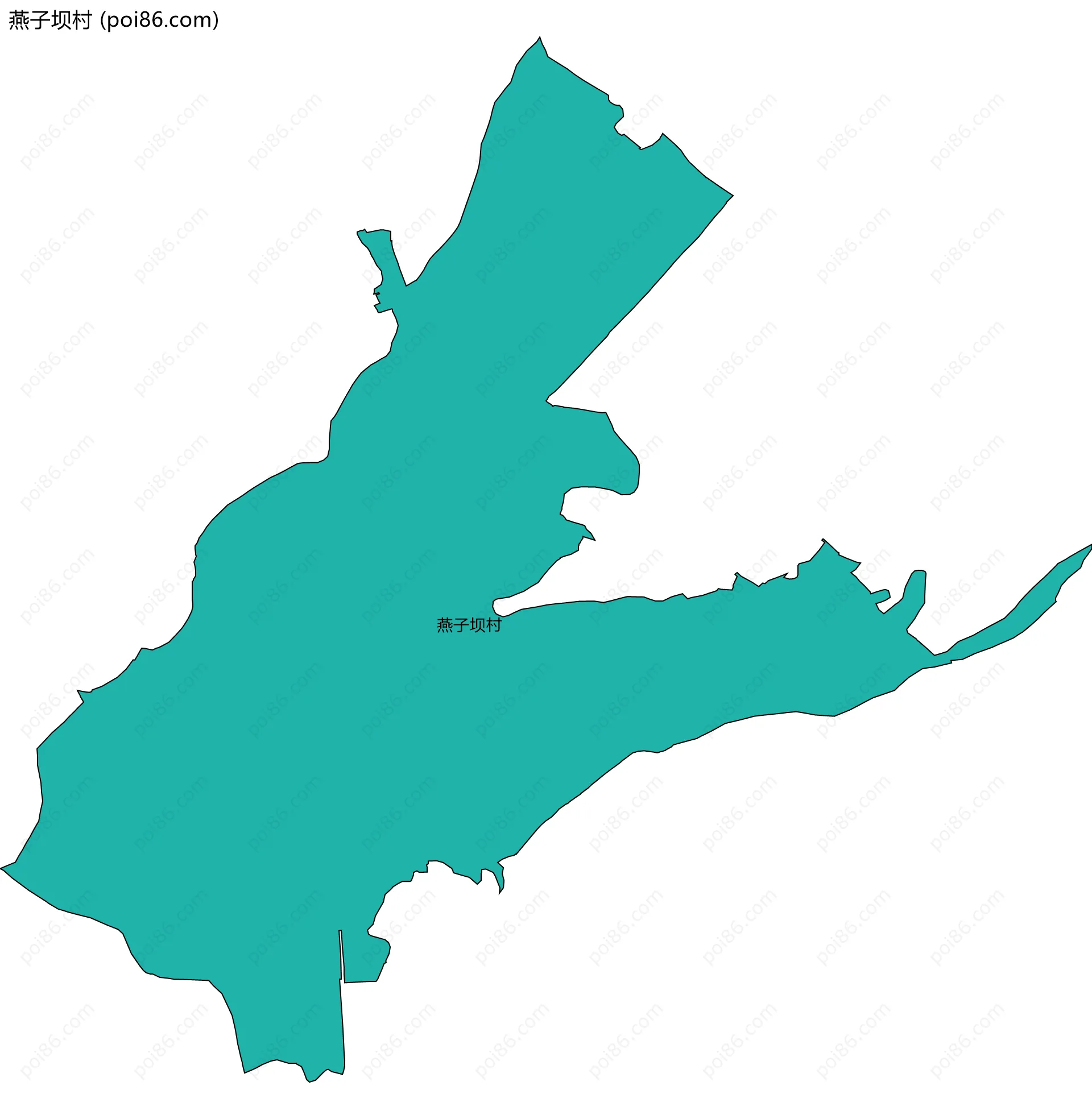 燕子坝村边界地图