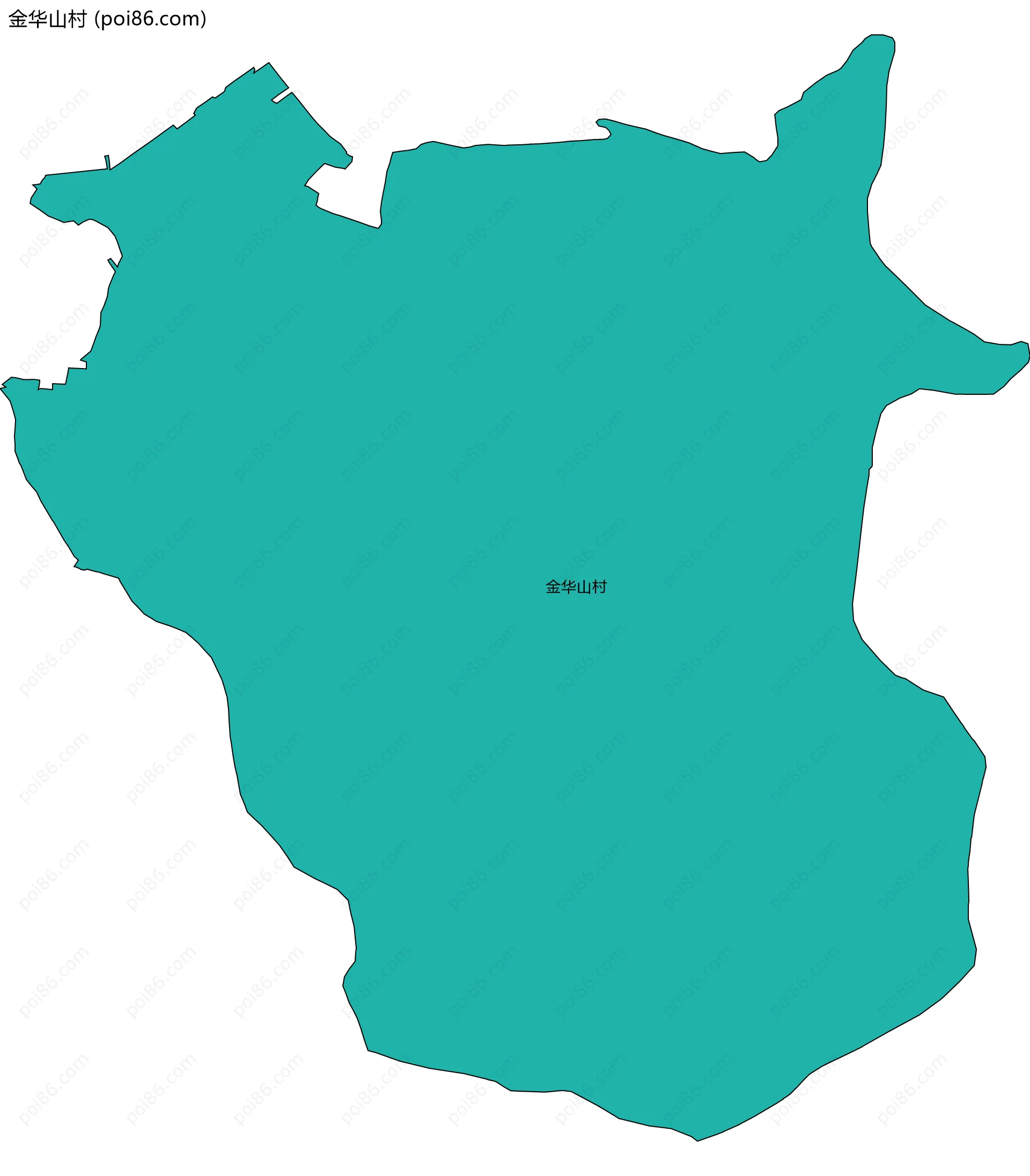 金华山村边界地图
