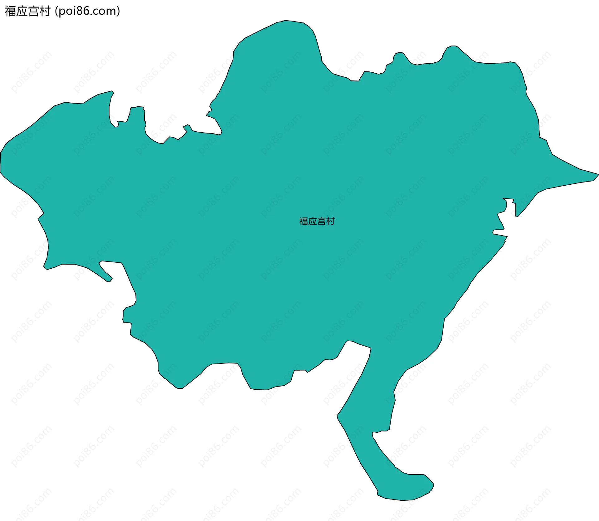 福应宫村边界地图