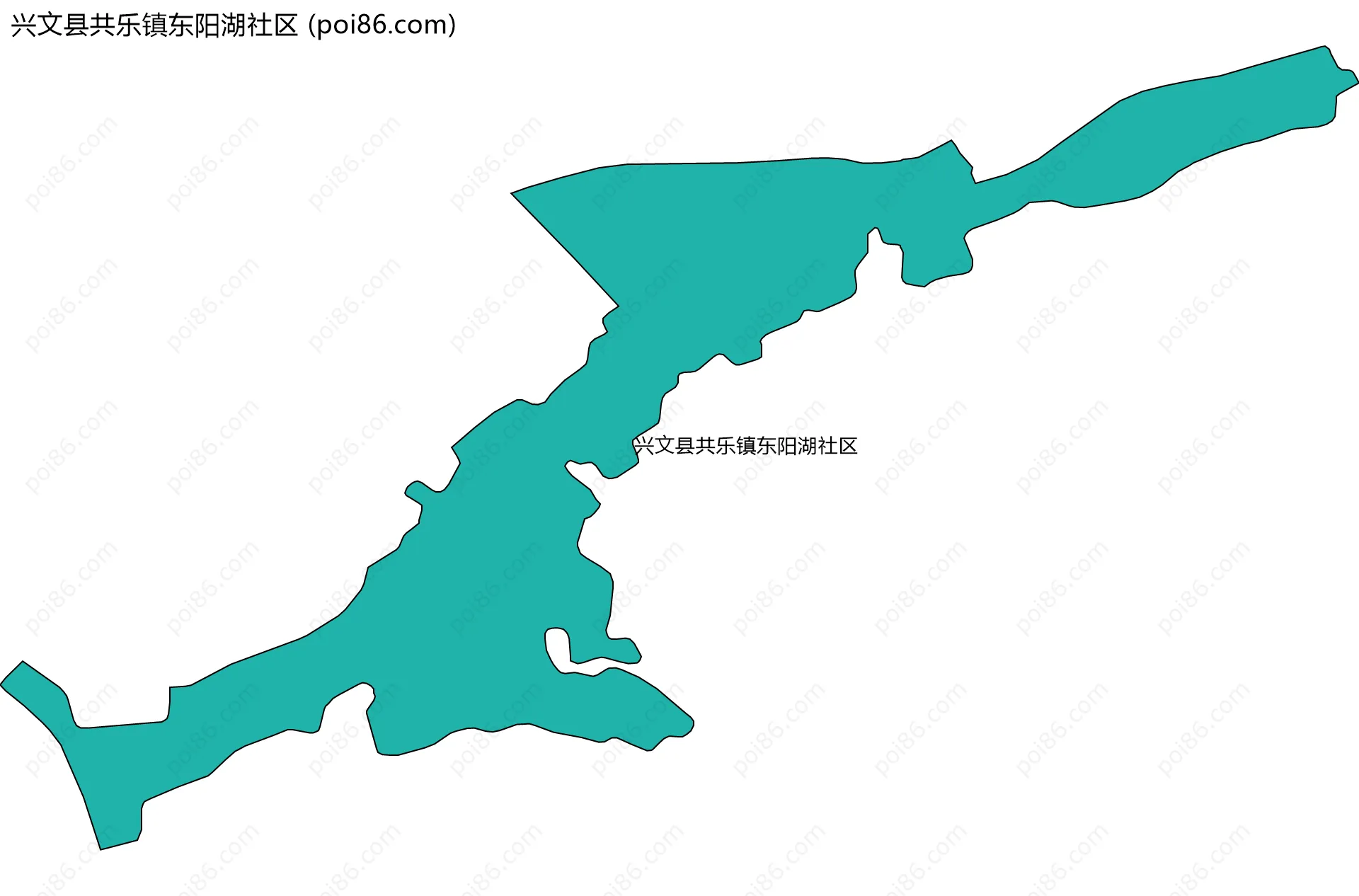 兴文县共乐镇东阳湖社区边界地图