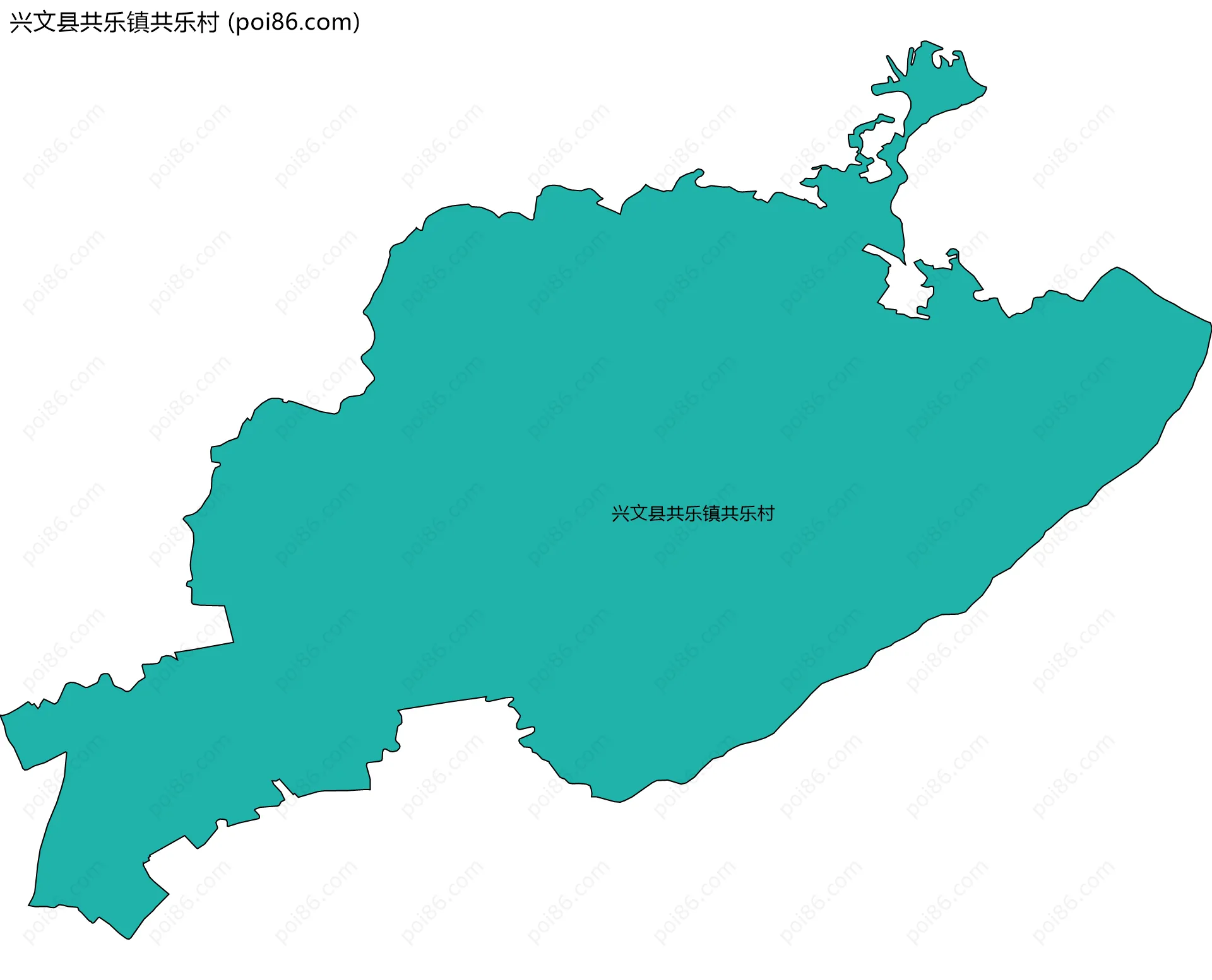 兴文县共乐镇共乐村边界地图