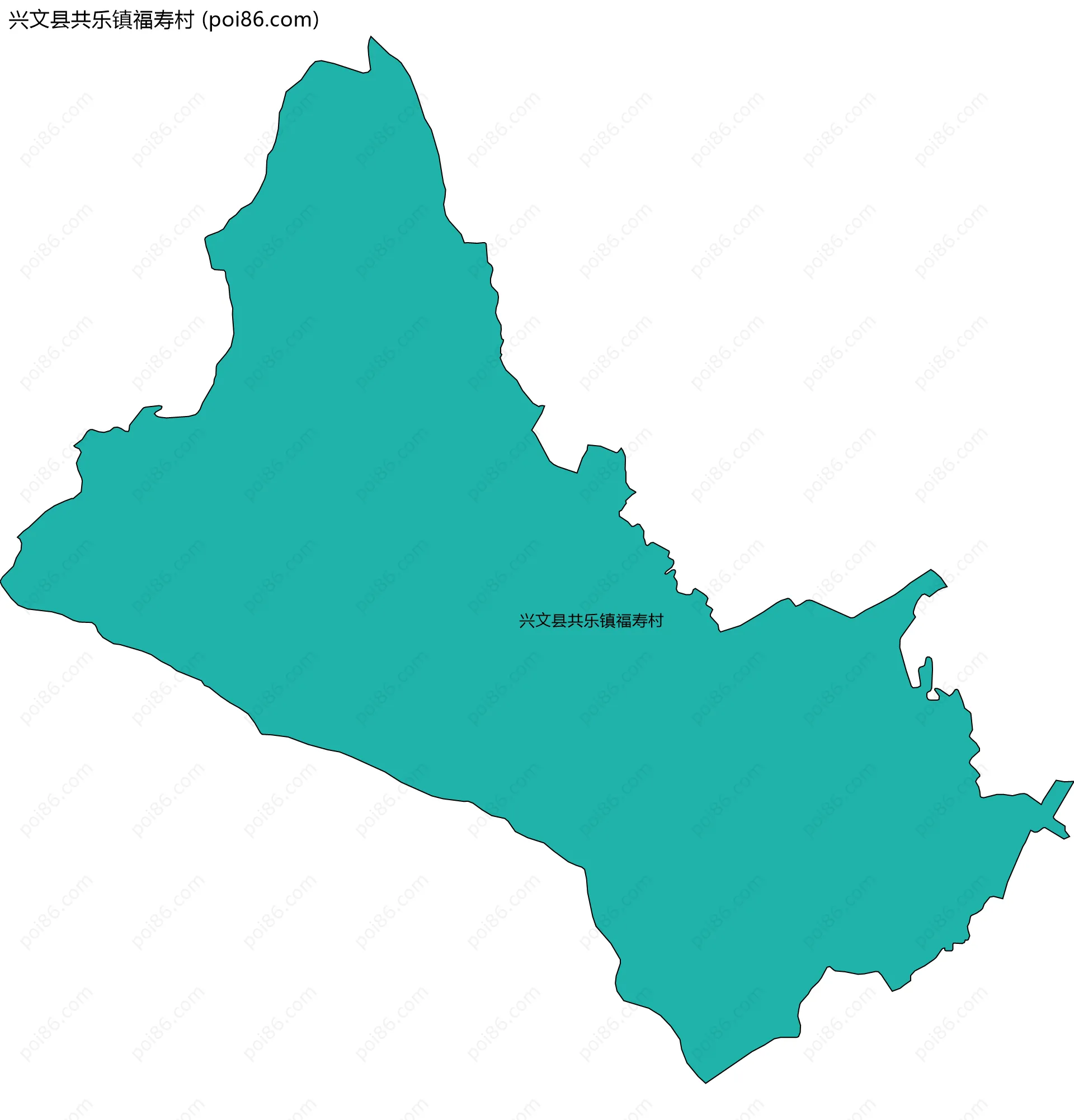 兴文县共乐镇福寿村边界地图