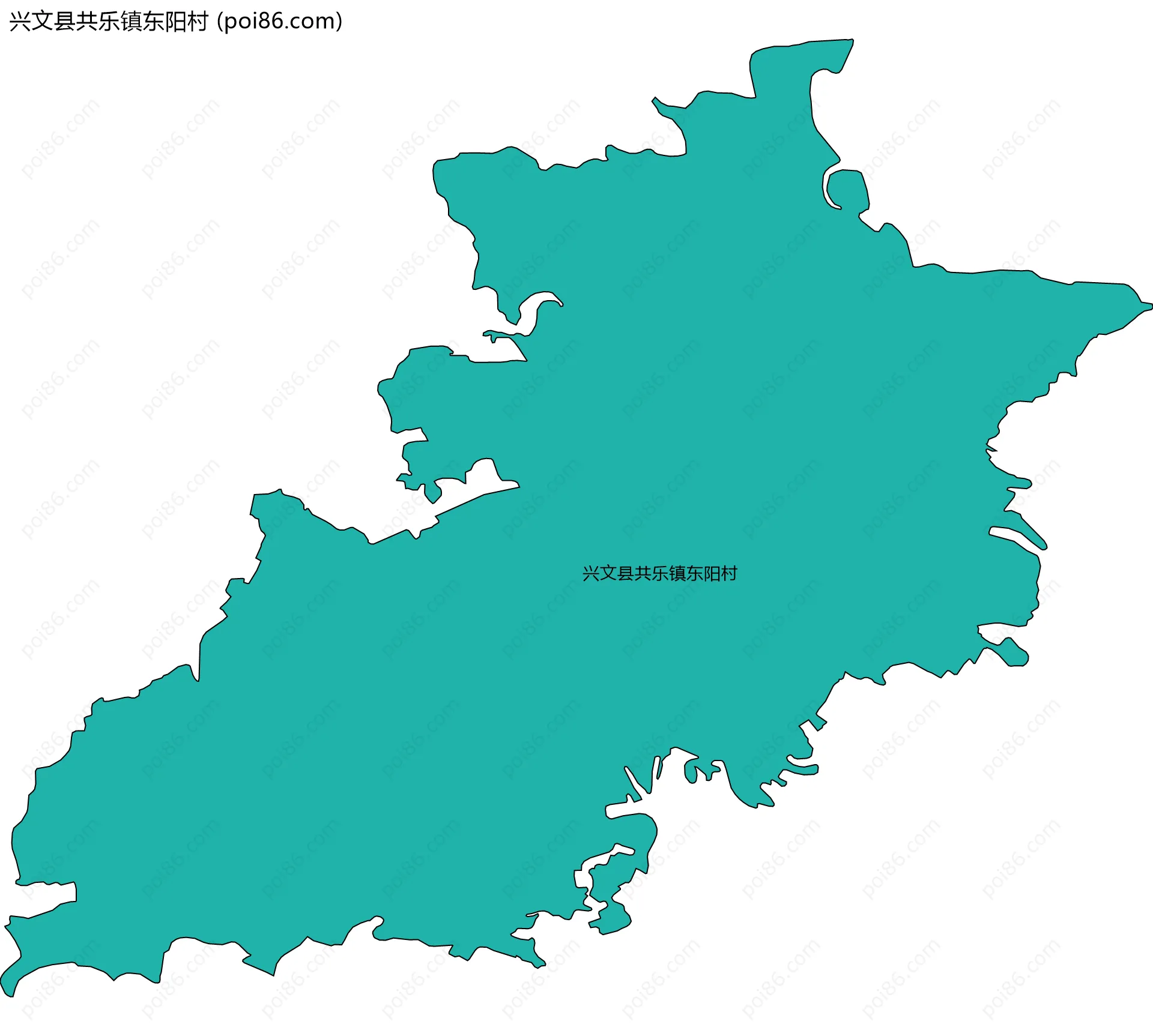 兴文县共乐镇东阳村边界地图