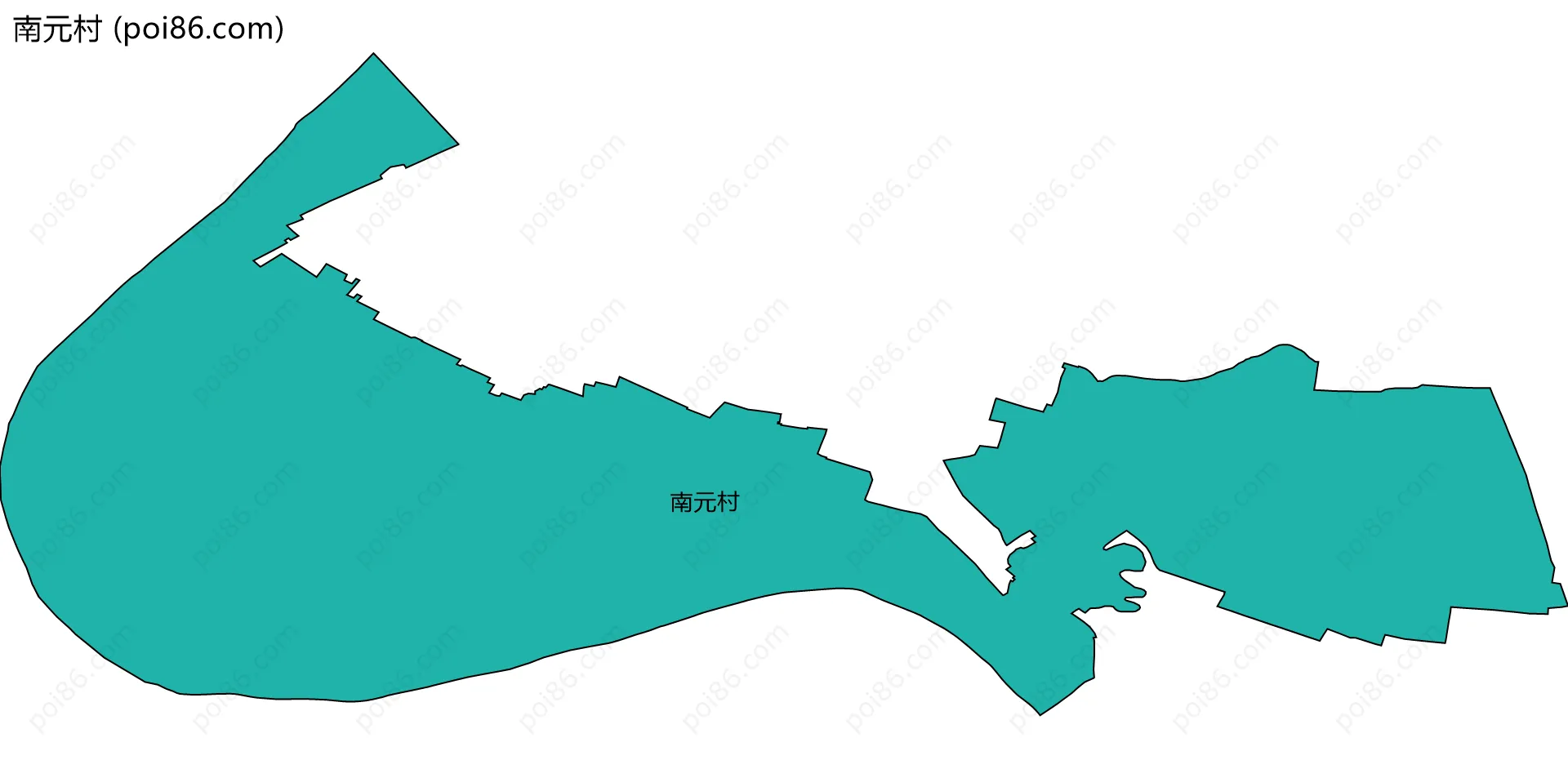 南元村边界地图