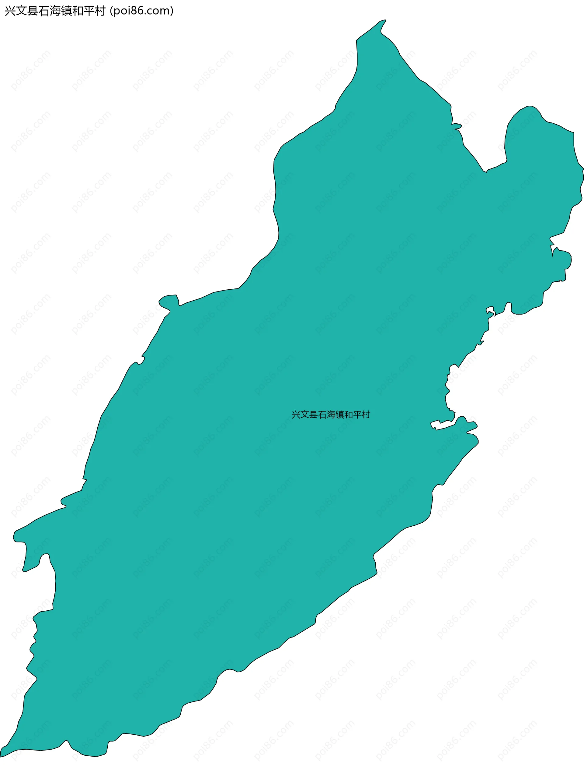兴文县石海镇和平村边界地图