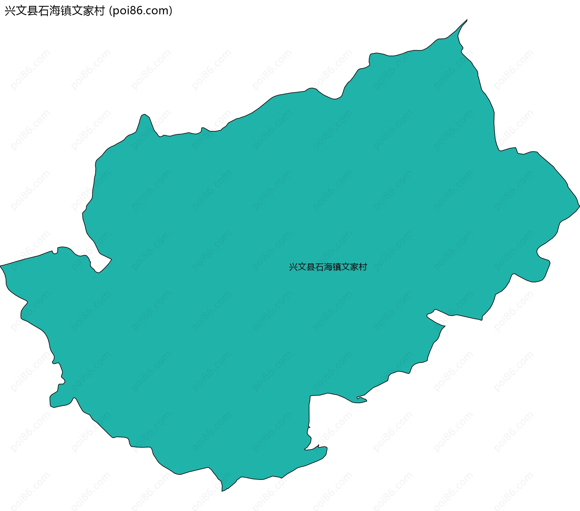 兴文县石海镇文家村边界地图