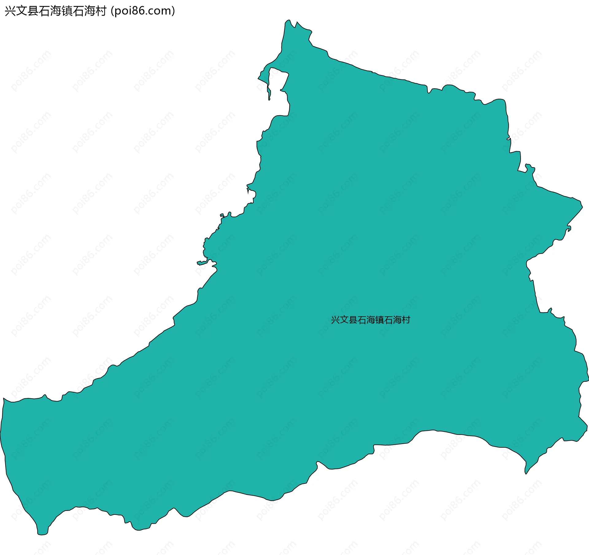 兴文县石海镇石海村边界地图