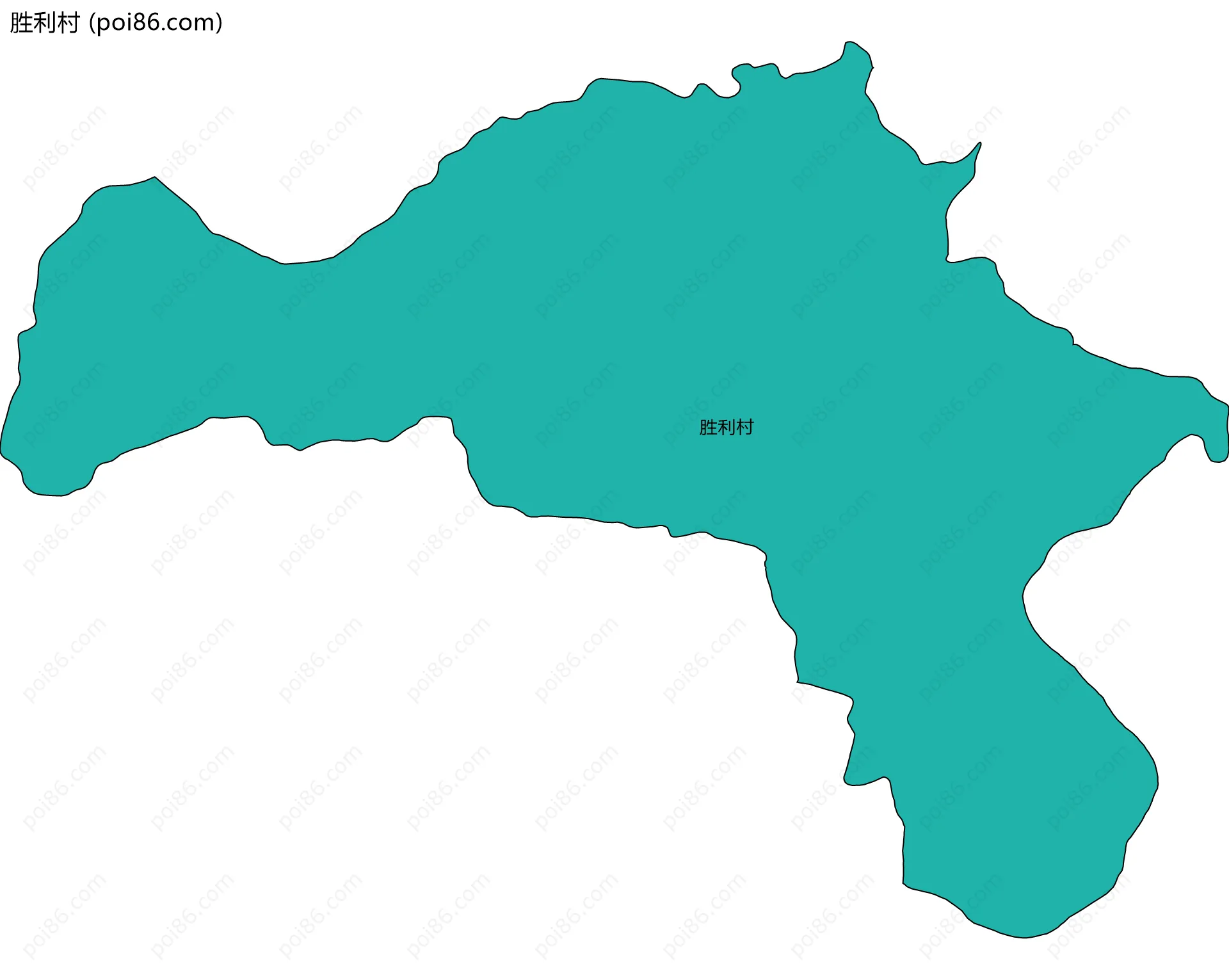 胜利村边界地图