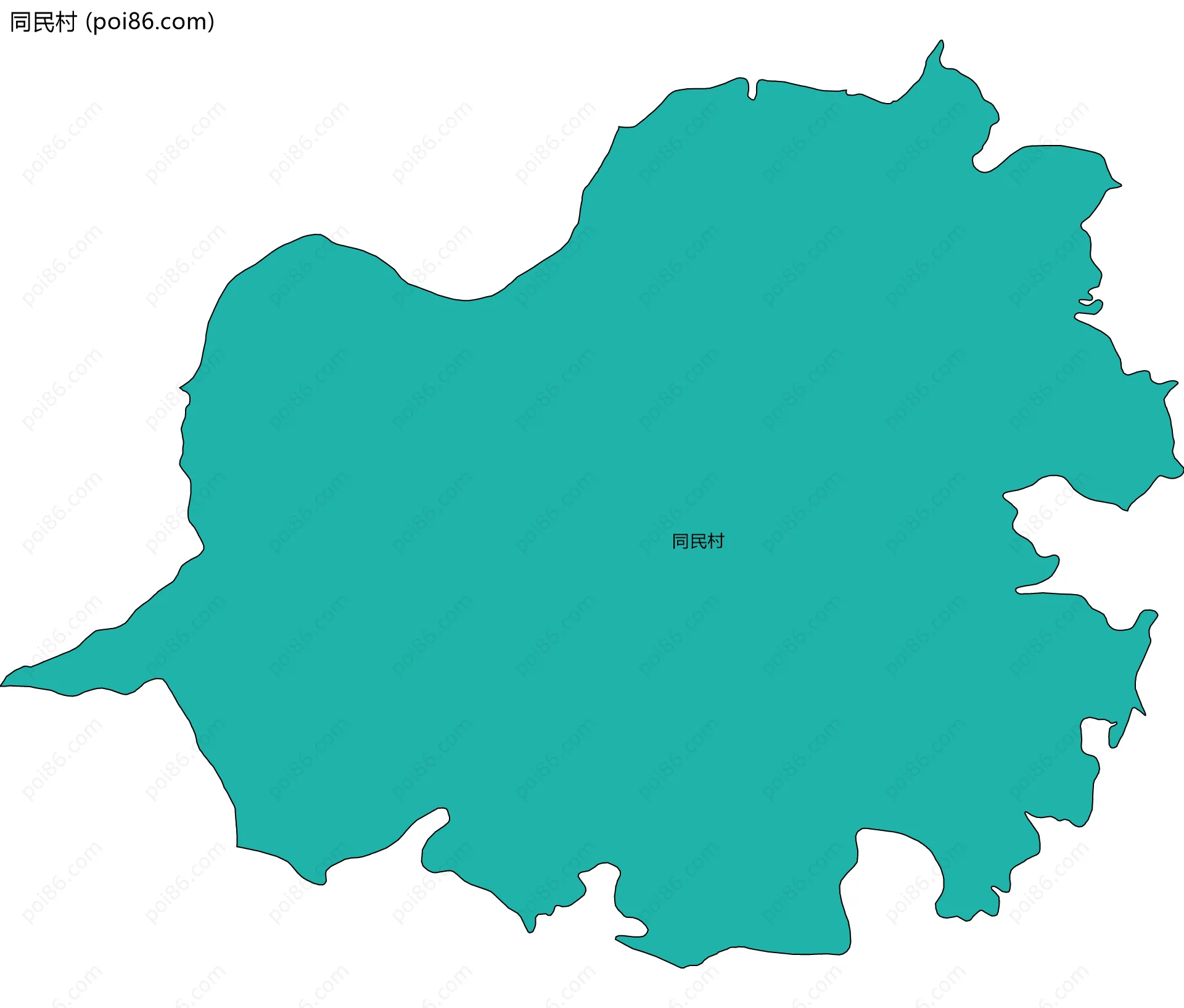 同民村边界地图