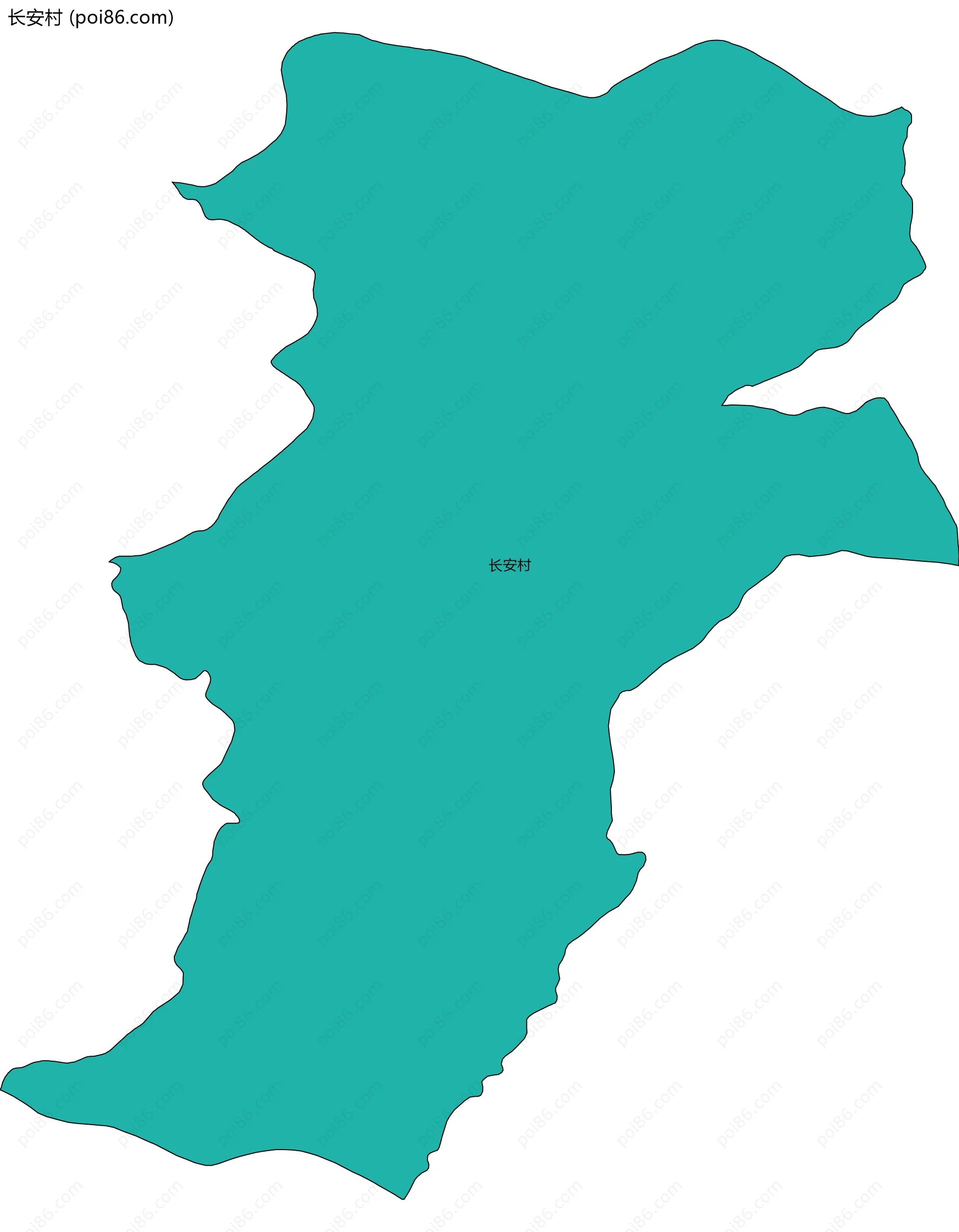 长安村边界地图