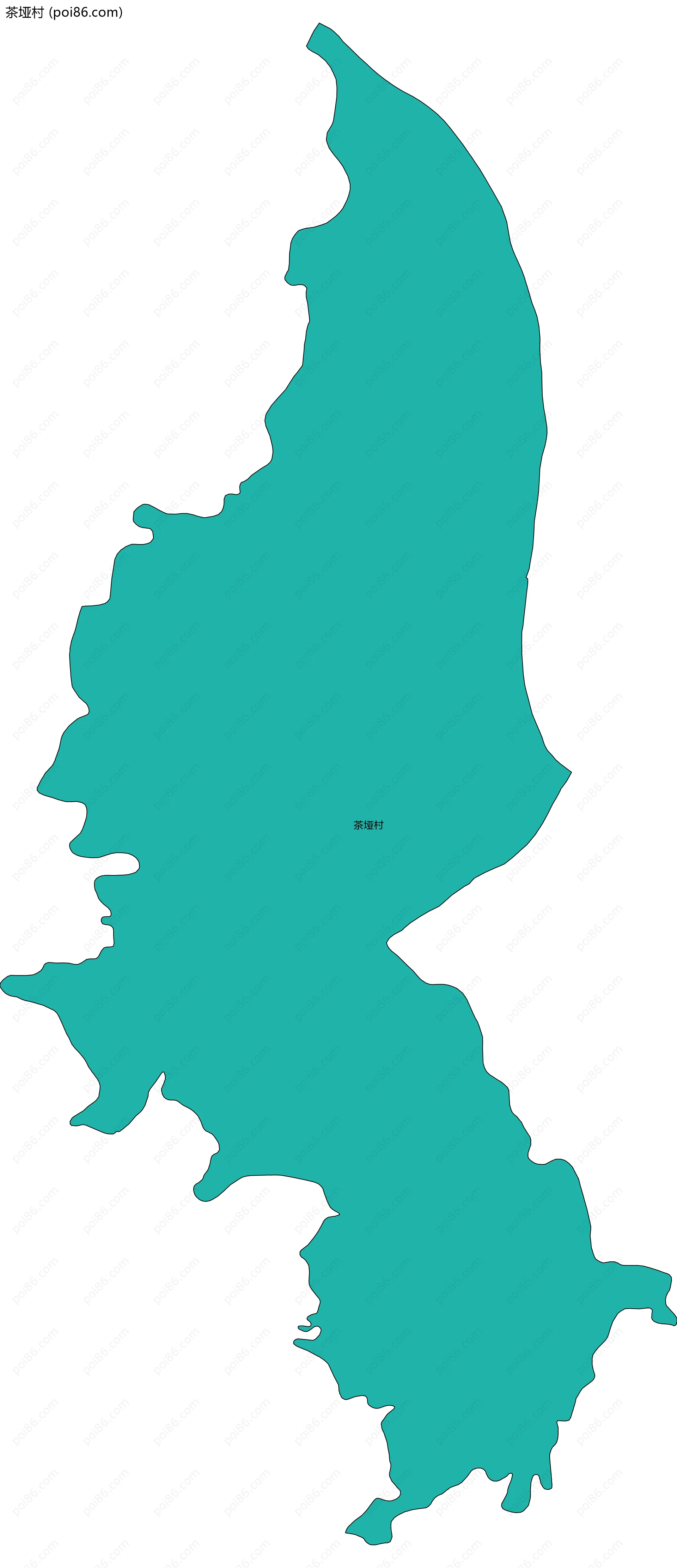 茶垭村边界地图