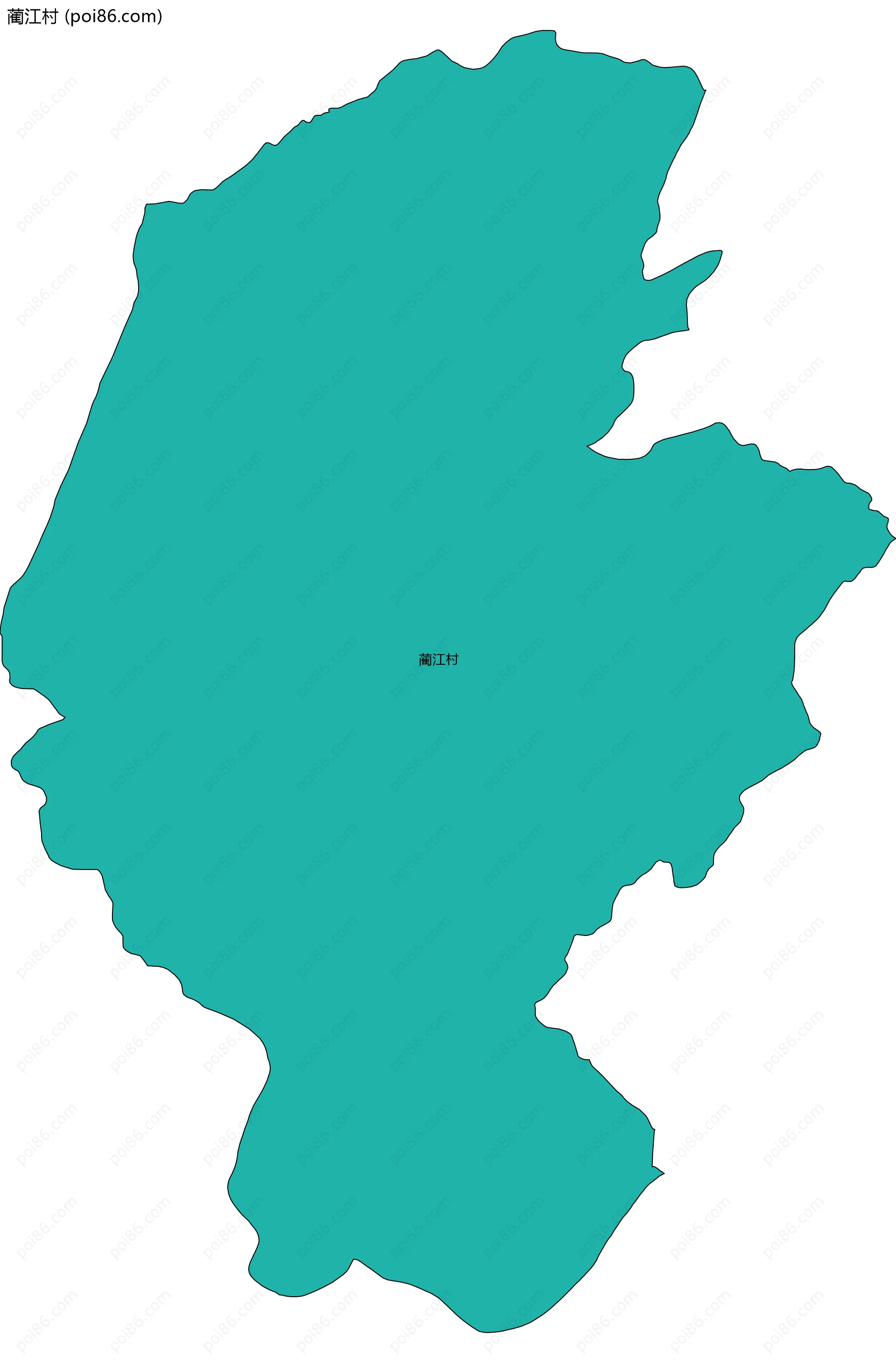 蔺江村边界地图