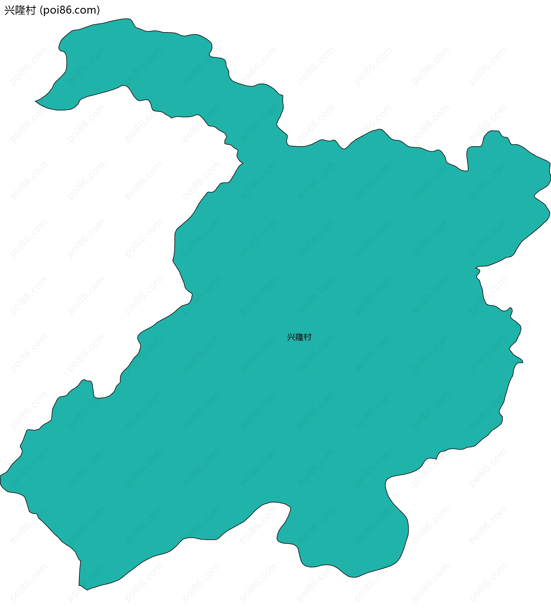 兴隆村边界地图