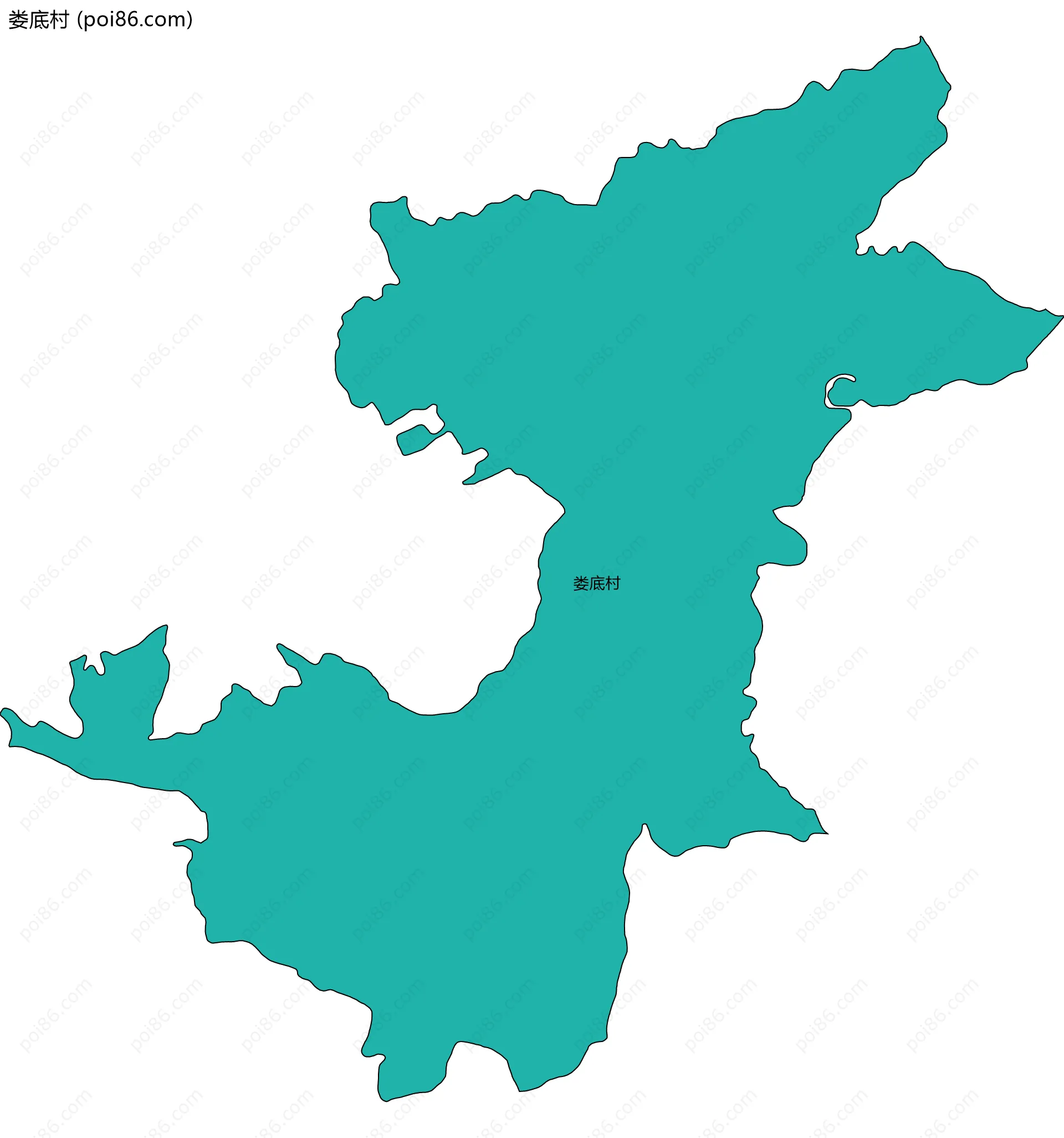 娄底村边界地图