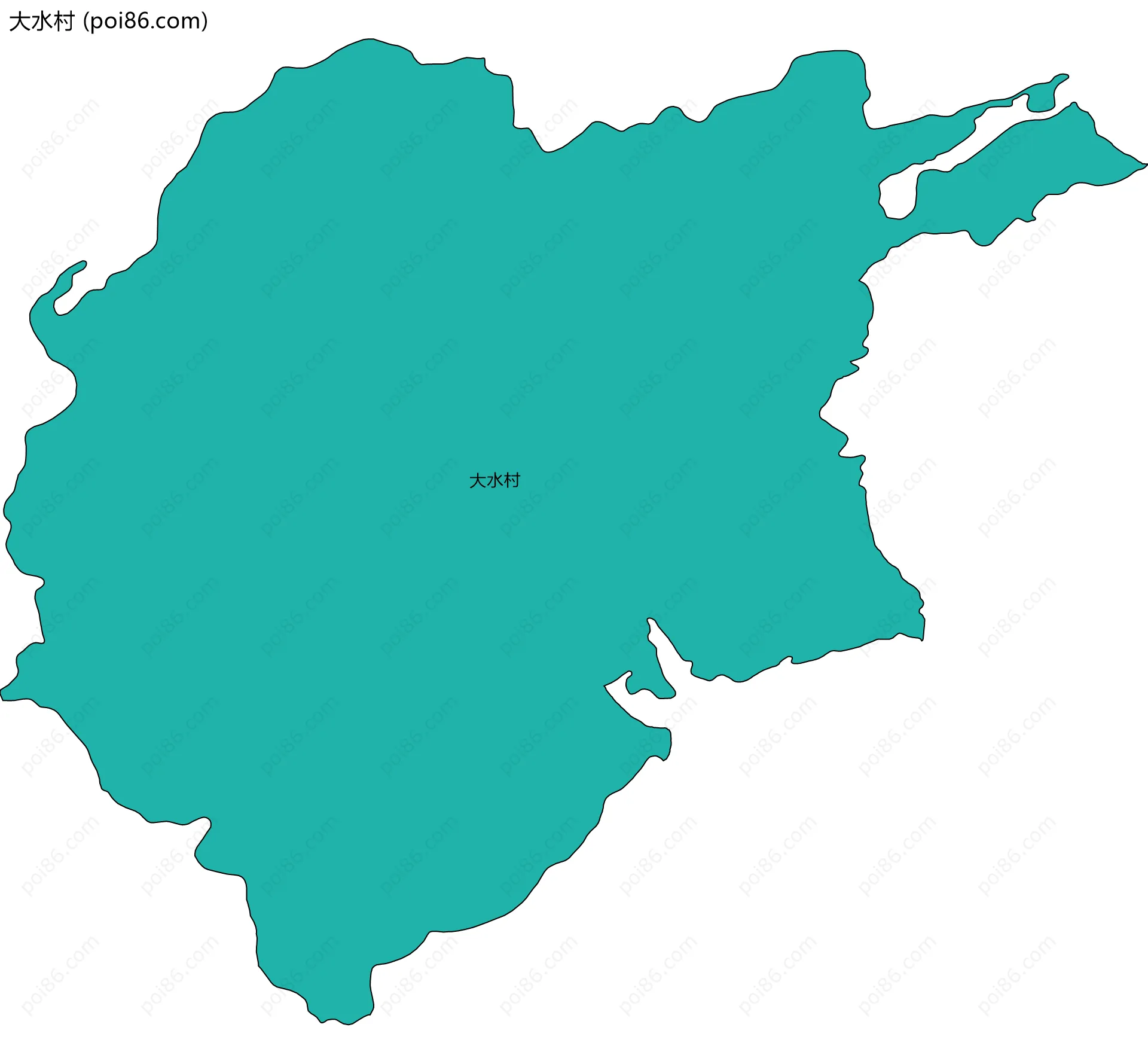 大水村边界地图