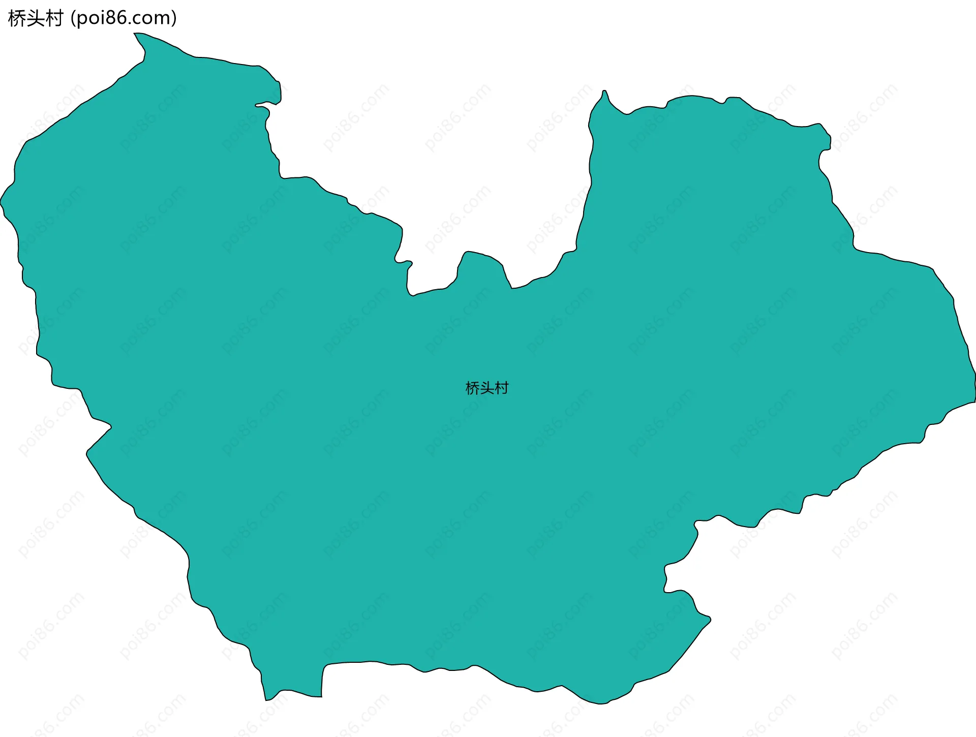 桥头村边界地图