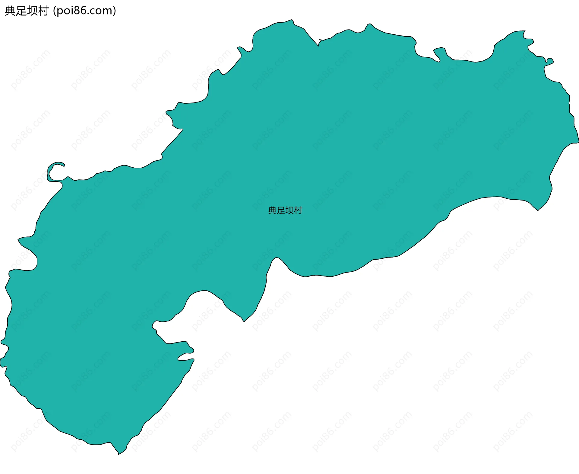 典足坝村边界地图