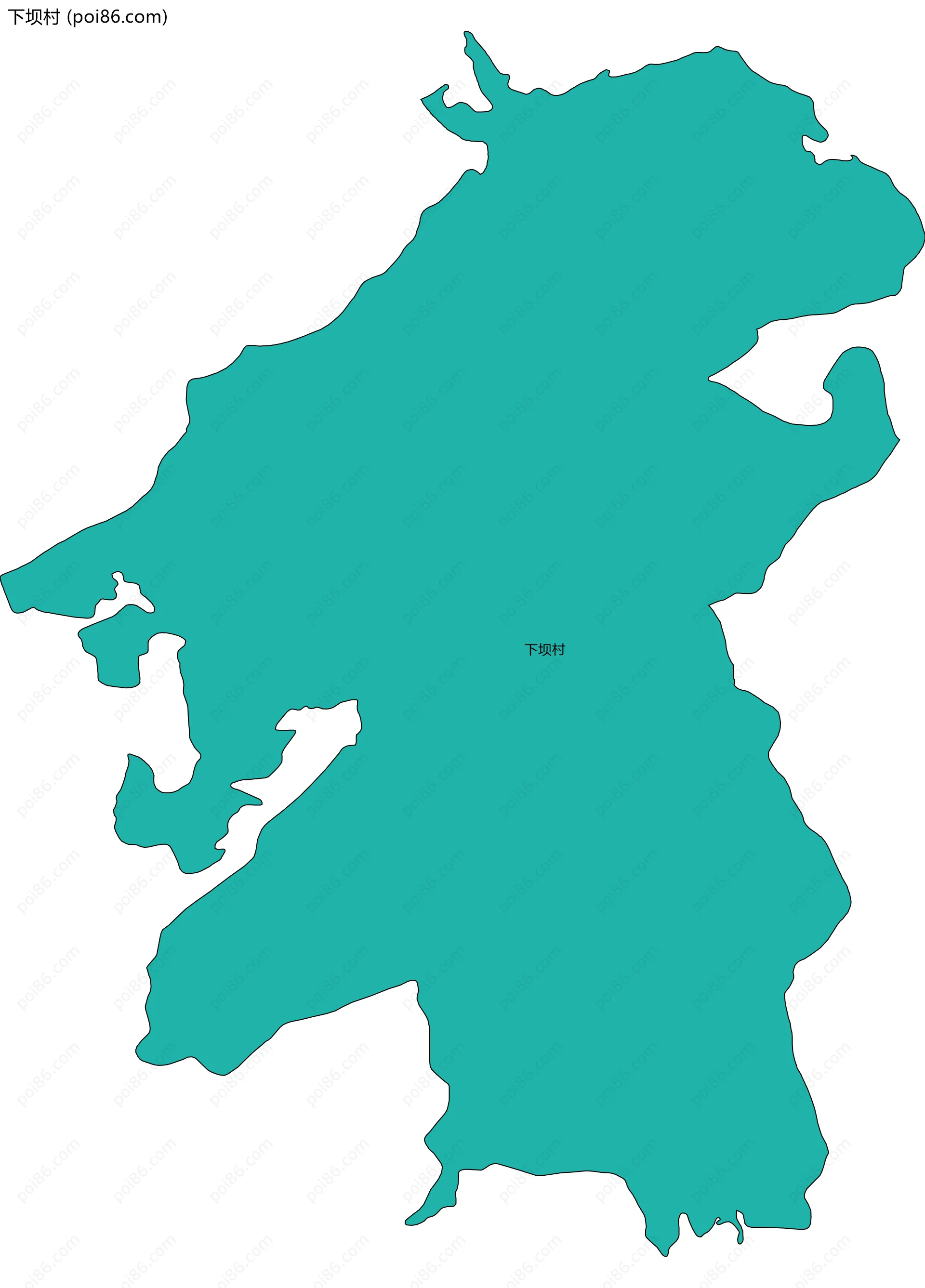 下坝村边界地图