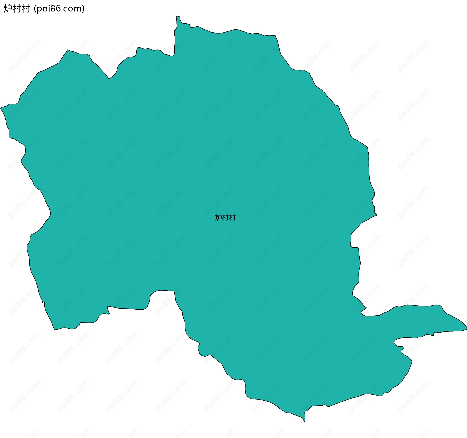 炉村村边界地图