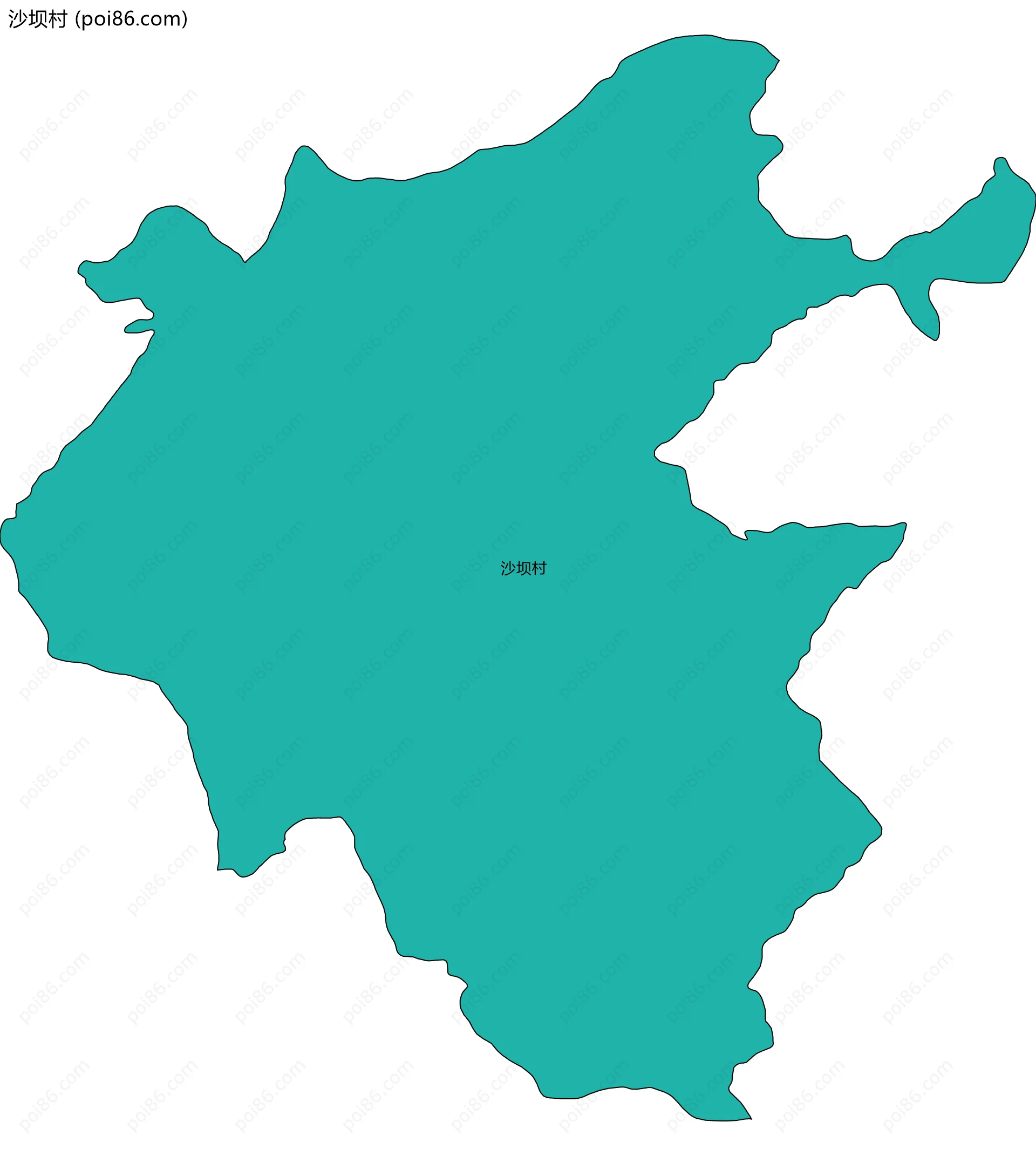 沙坝村边界地图