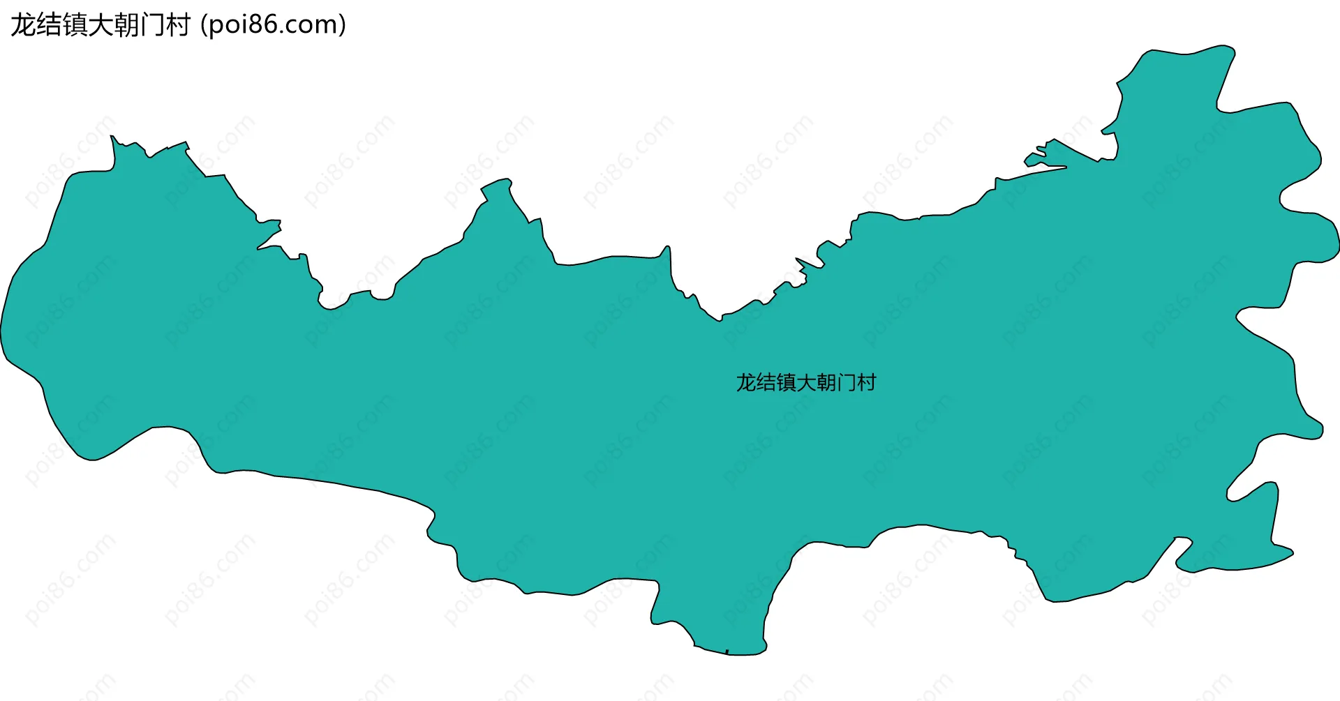 龙结镇大朝门村边界地图