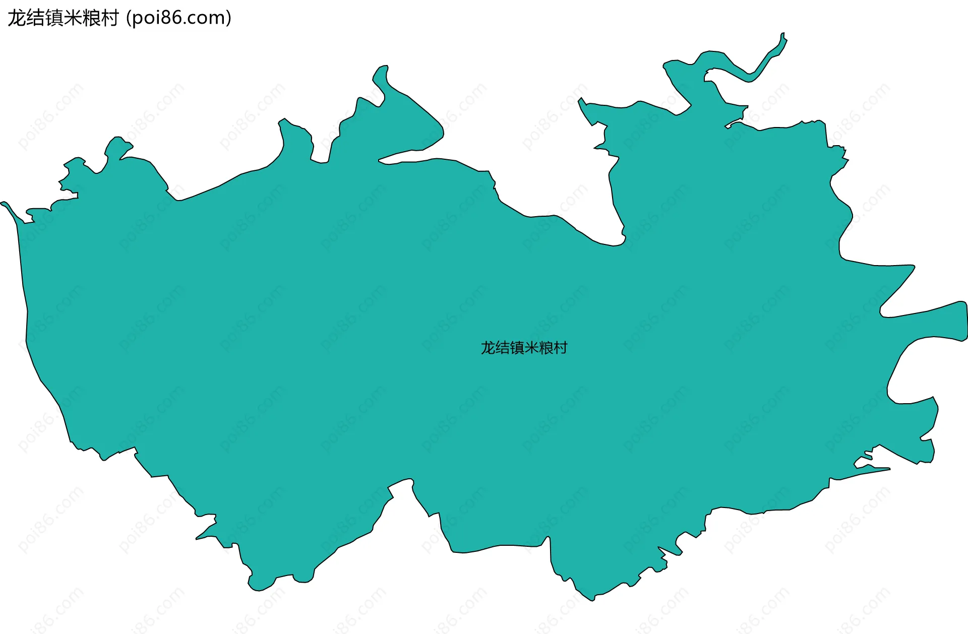 龙结镇米粮村边界地图