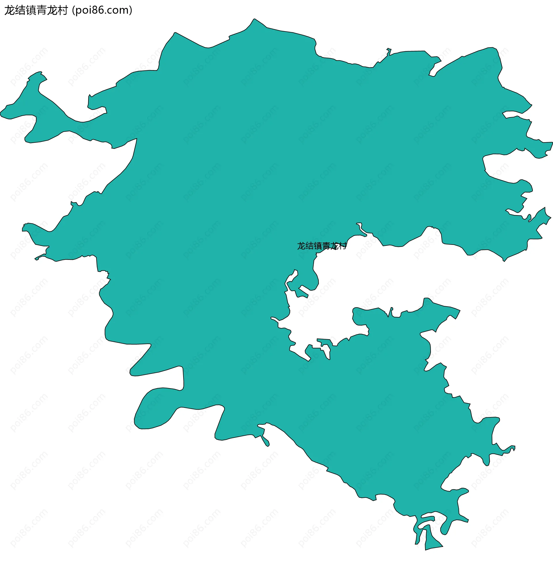 龙结镇青龙村边界地图