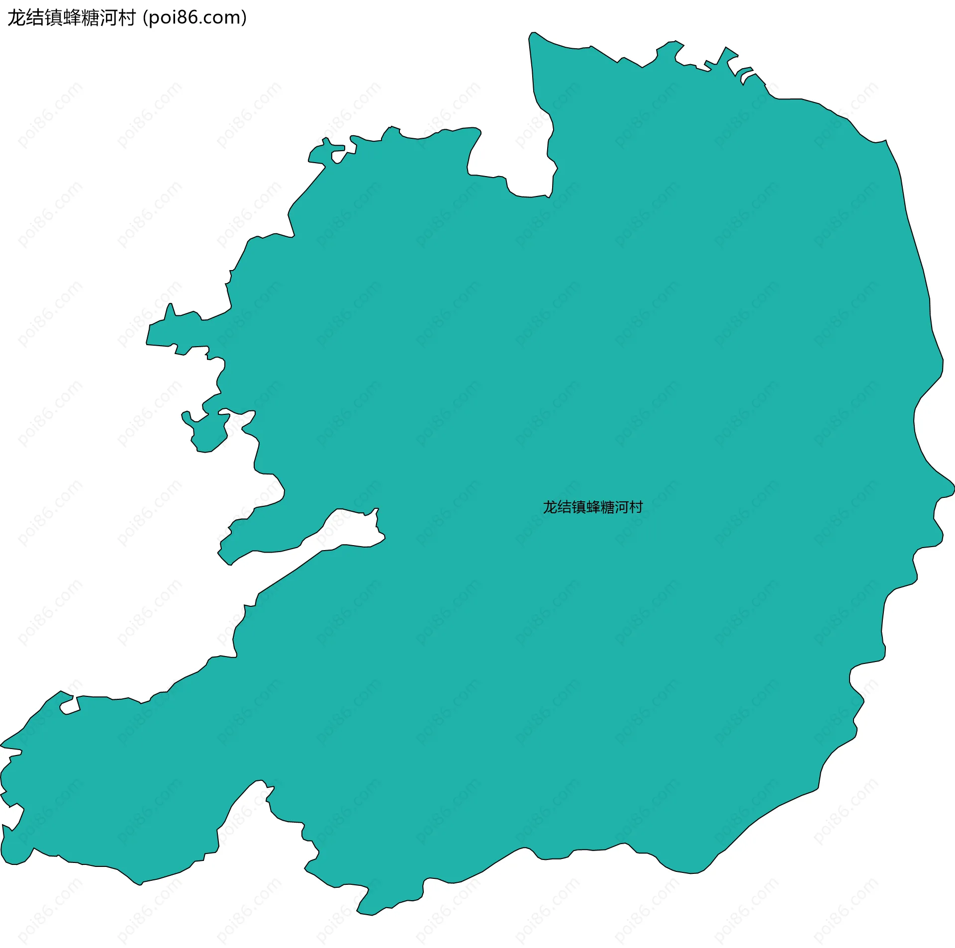 龙结镇蜂糖河村边界地图