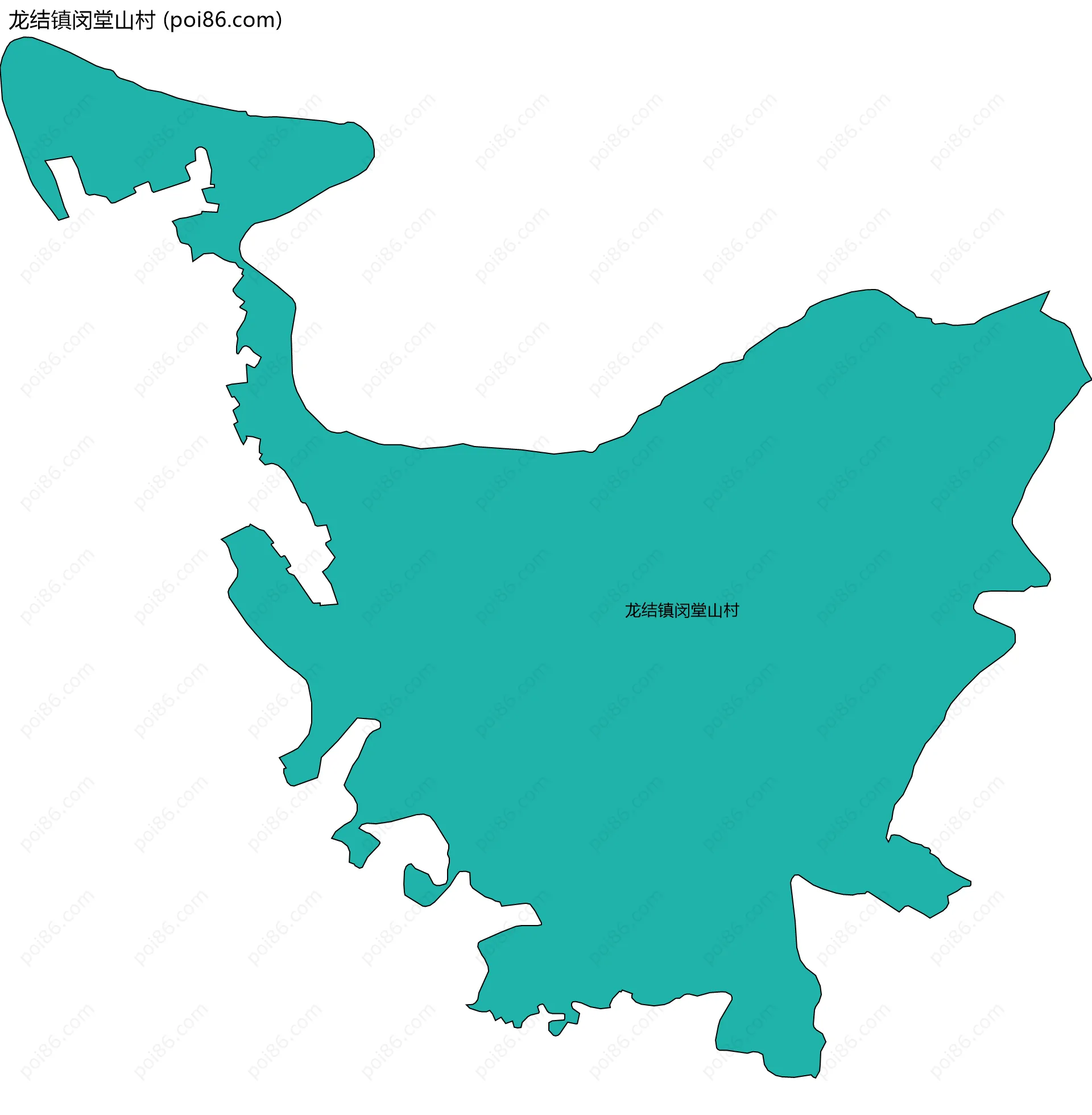 龙结镇闵堂山村边界地图