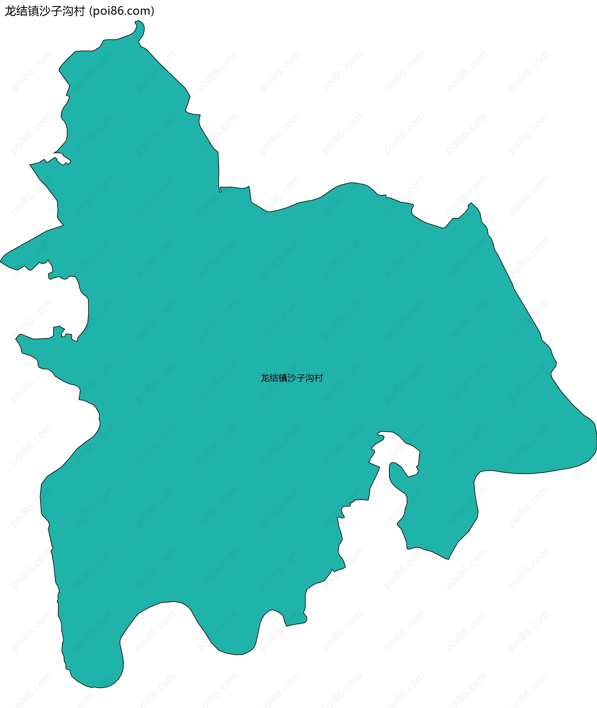 龙结镇沙子沟村边界地图