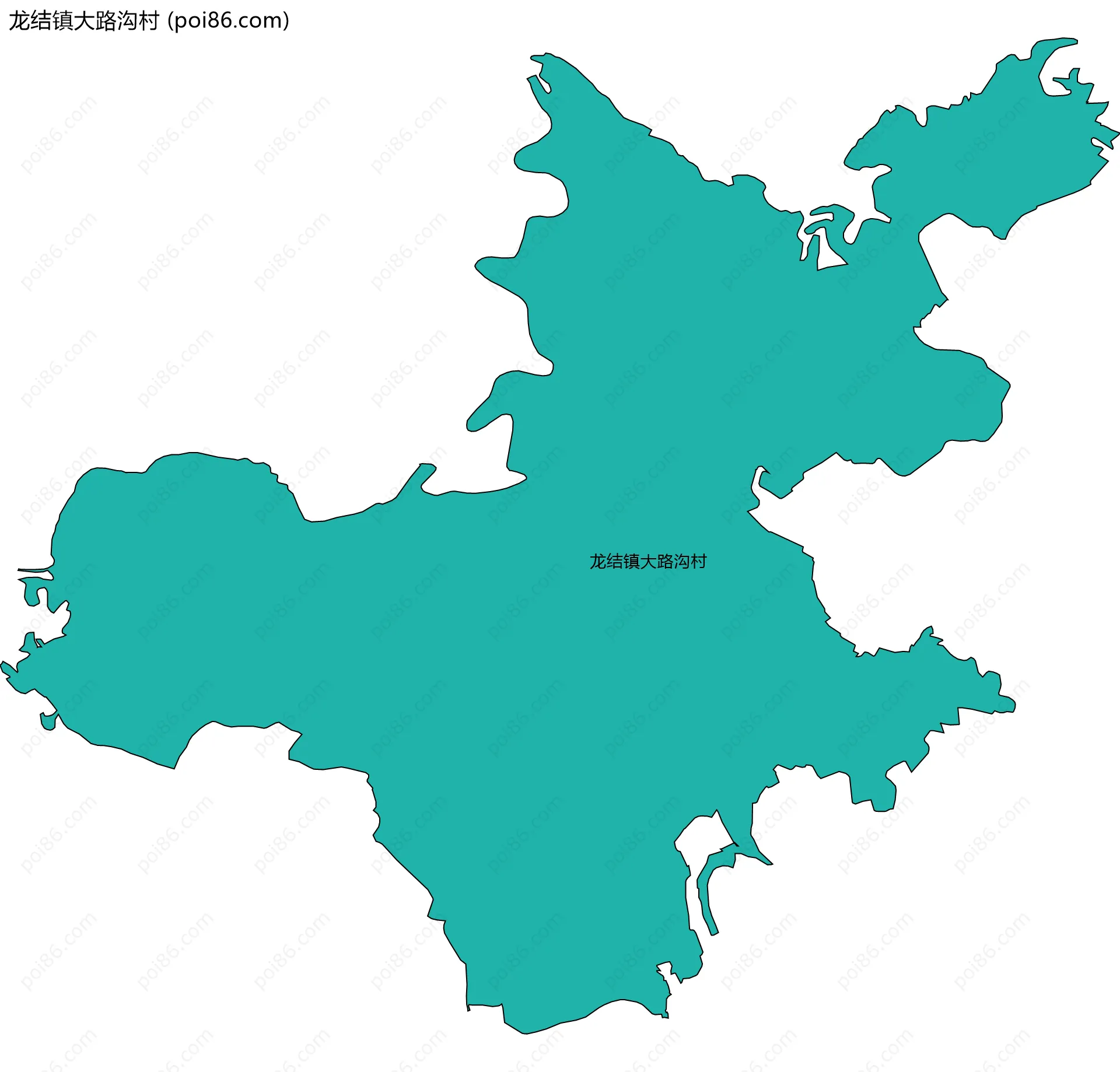 龙结镇大路沟村边界地图