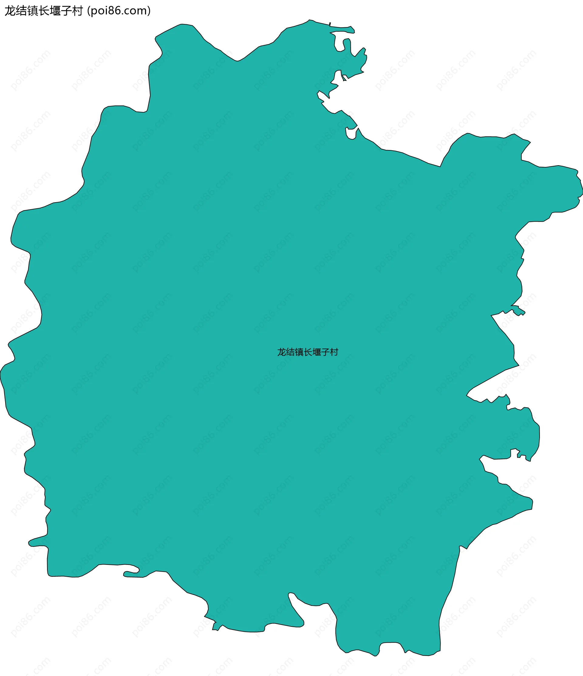 龙结镇长堰子村边界地图