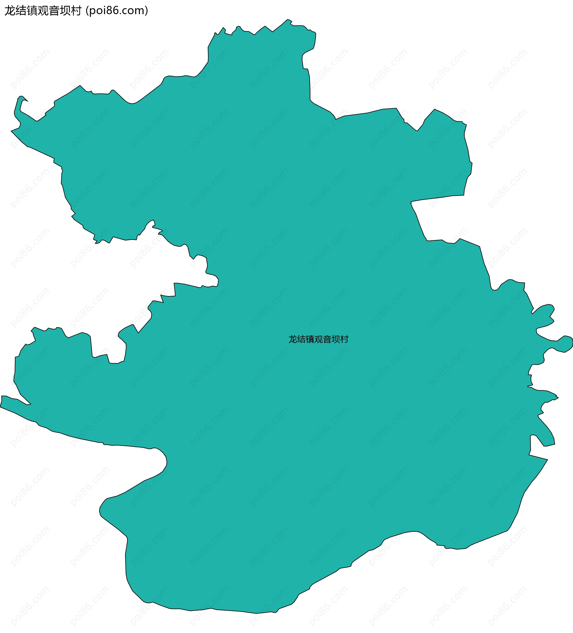 龙结镇观音坝村边界地图