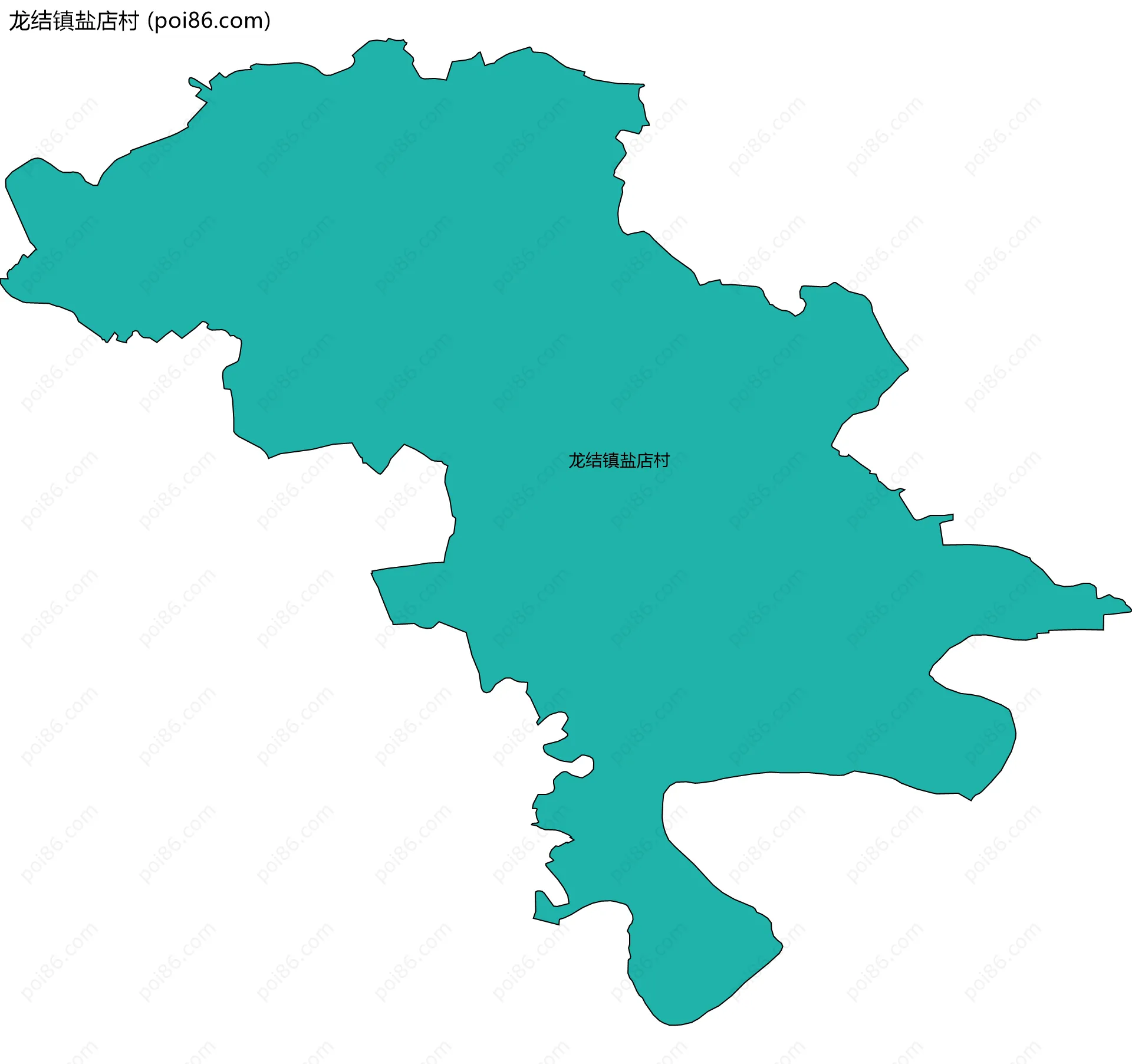 龙结镇盐店村边界地图