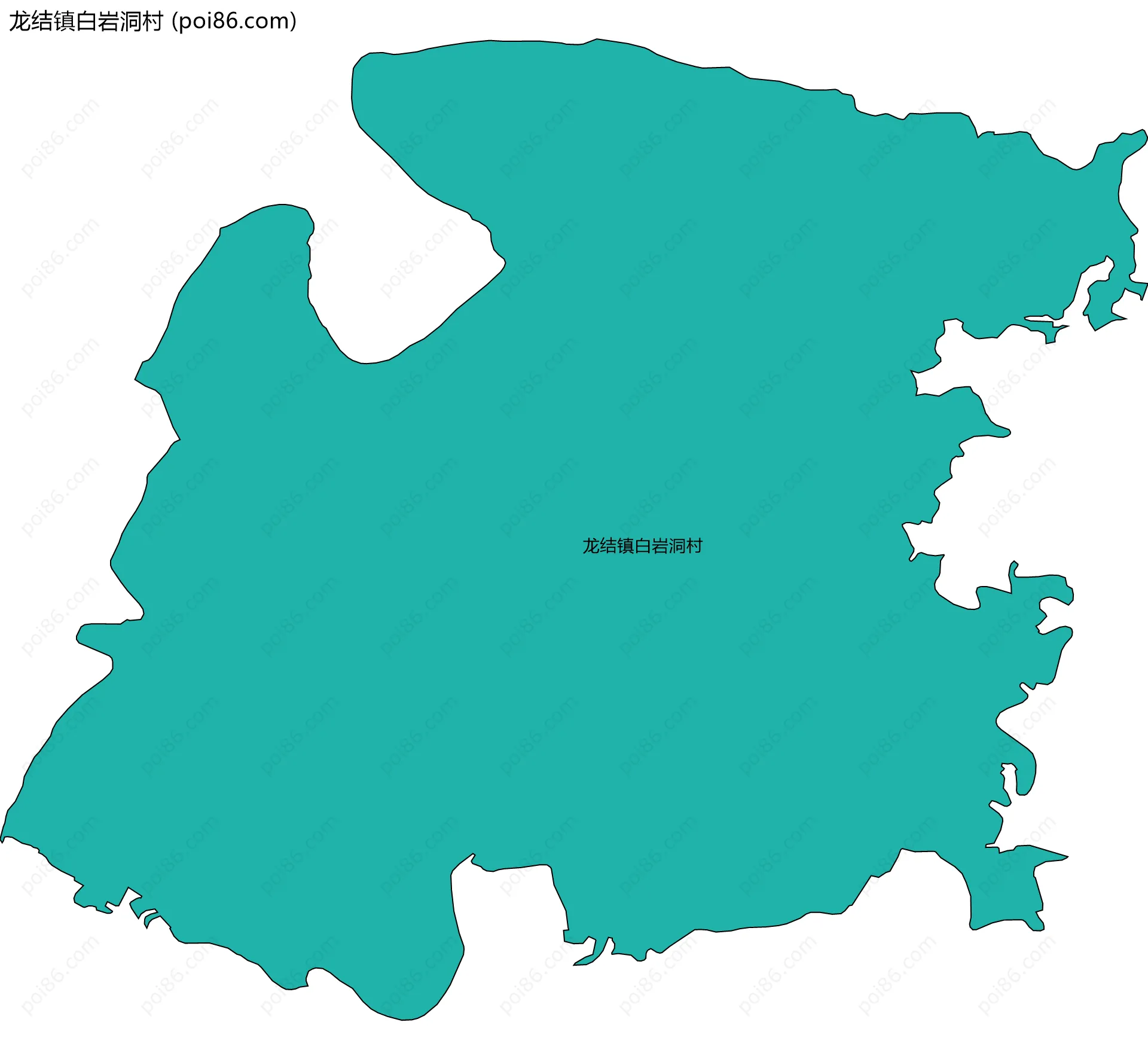 龙结镇白岩洞村边界地图