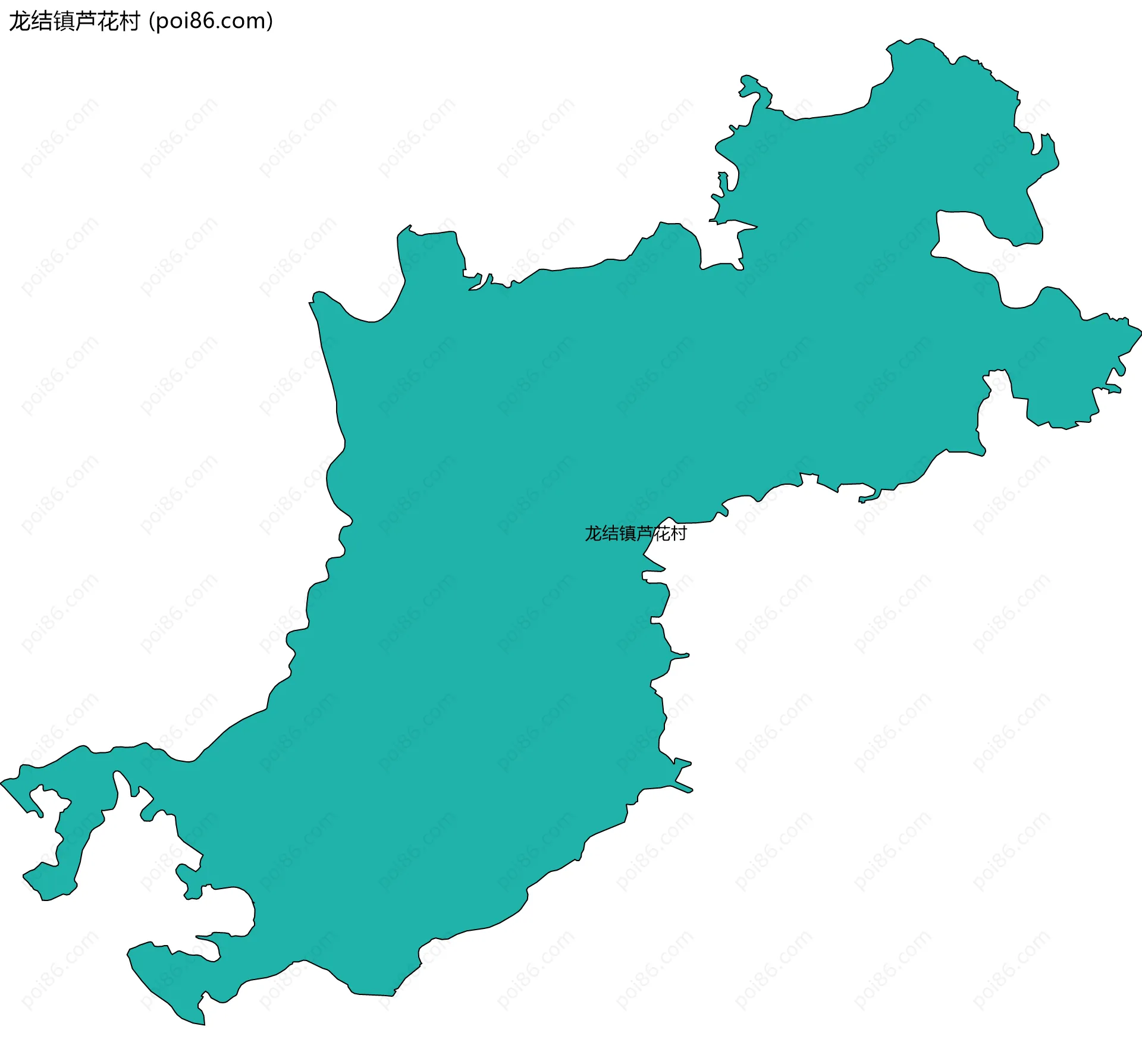 龙结镇芦花村边界地图