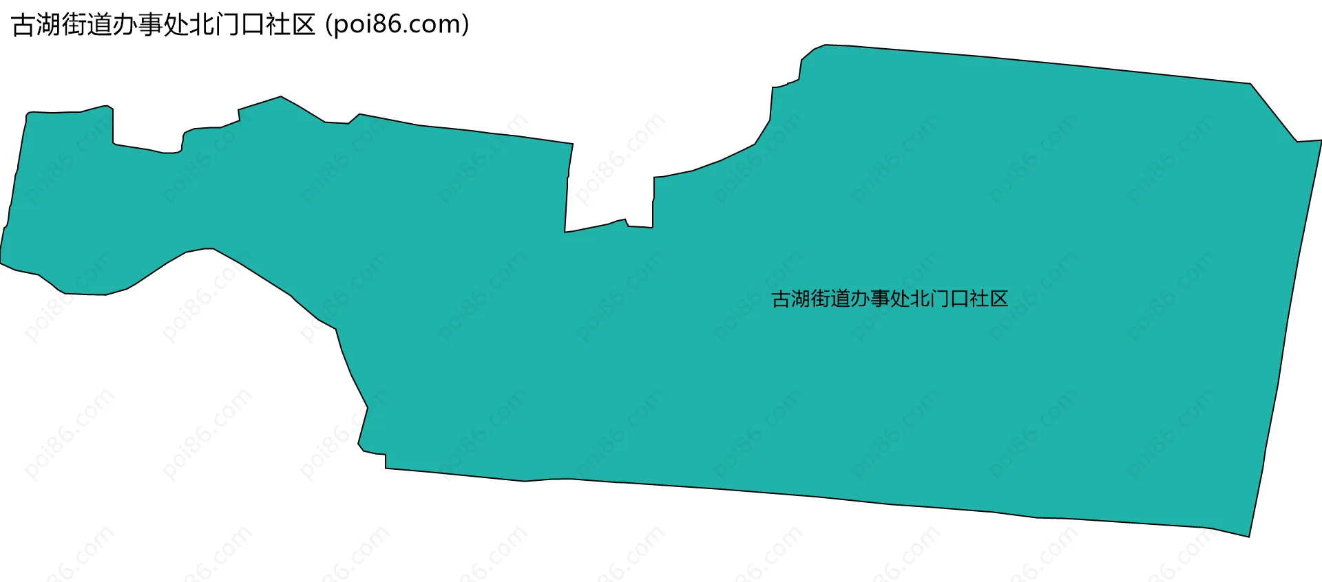 古湖街道办事处北门口社区边界地图