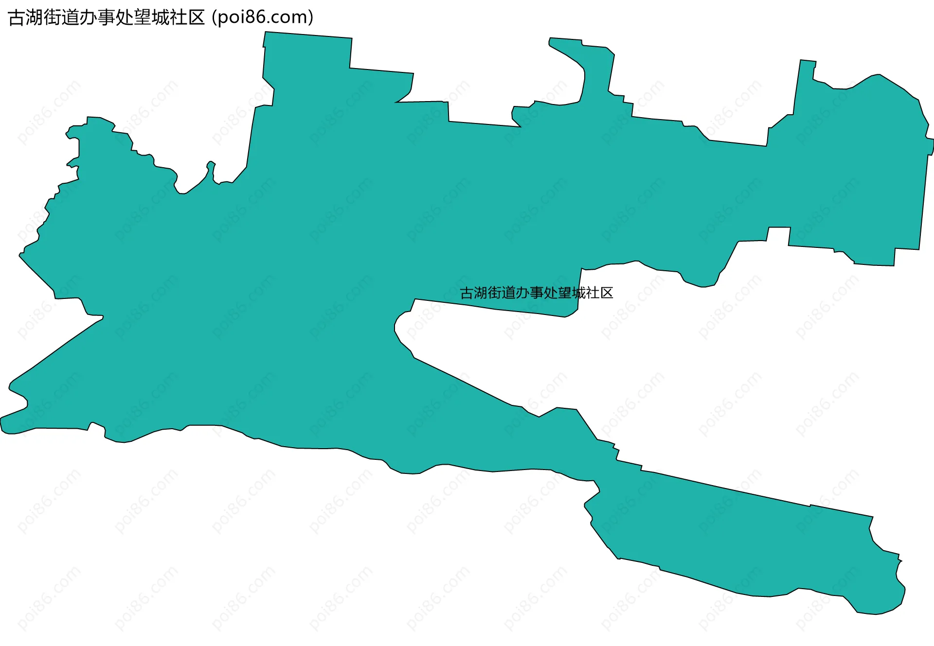 古湖街道办事处望城社区边界地图