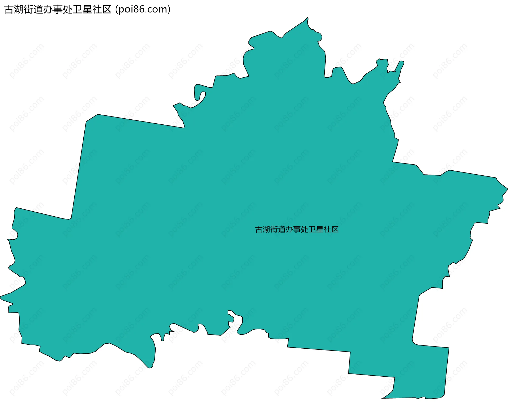 古湖街道办事处卫星社区边界地图