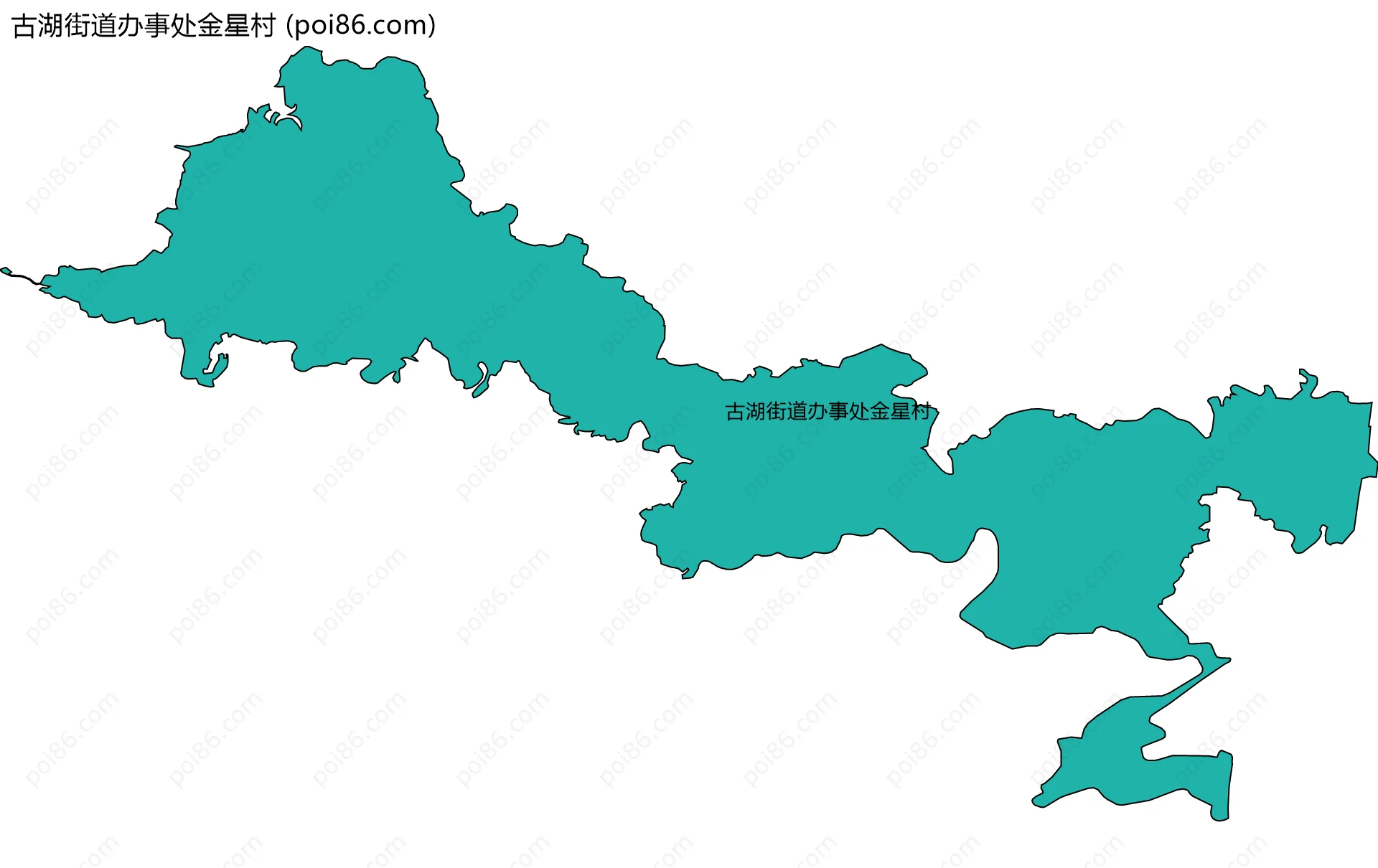 古湖街道办事处金星村边界地图