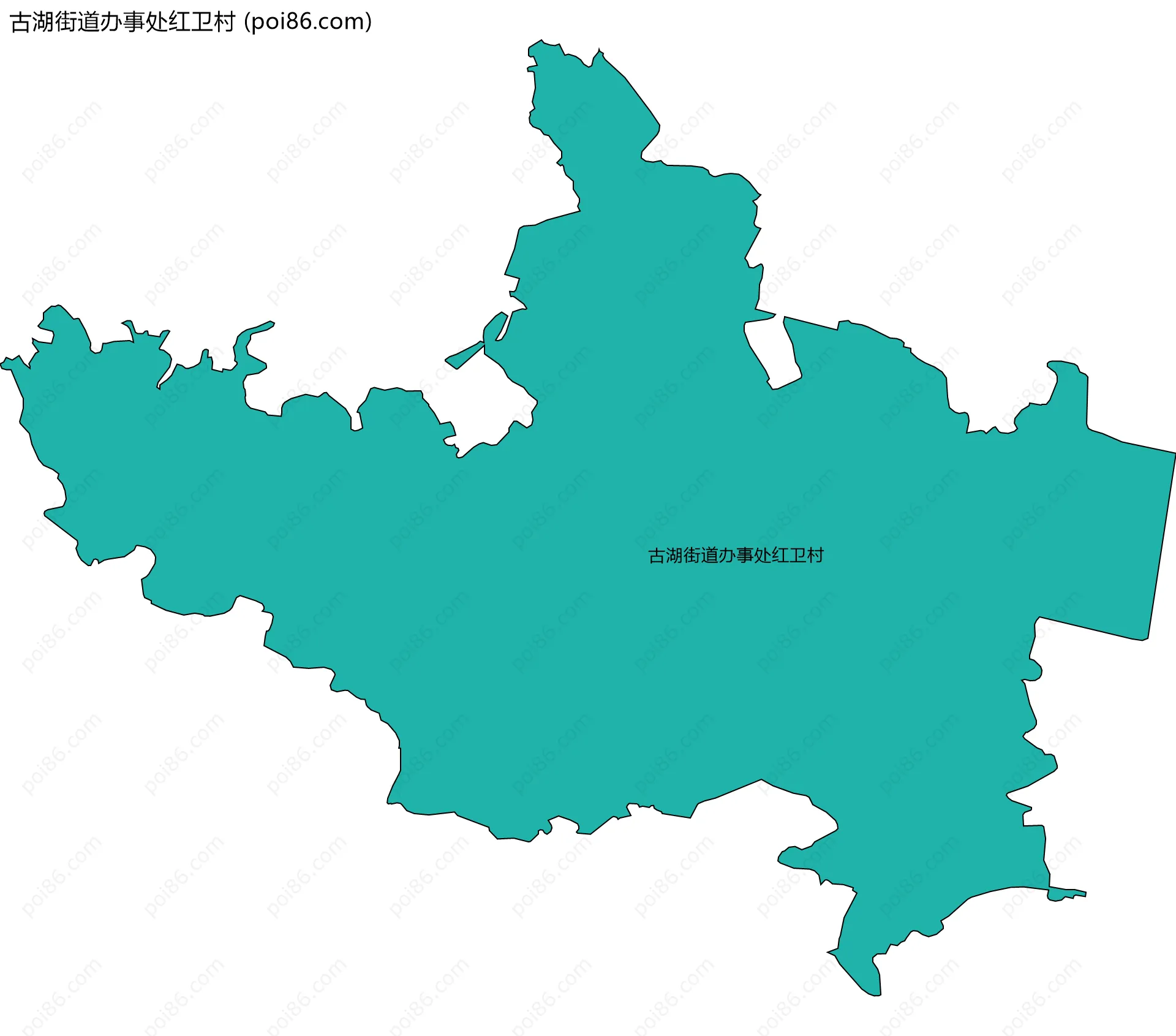 古湖街道办事处红卫村边界地图